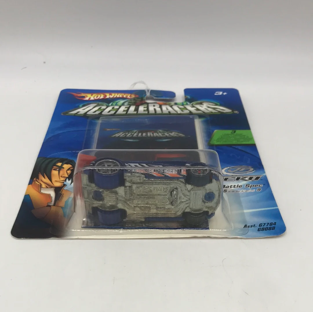 Hot wheels Acceleracers Teku Battle Spec 5 of 9 VHTF Blue CM6 int. Card - Image 7