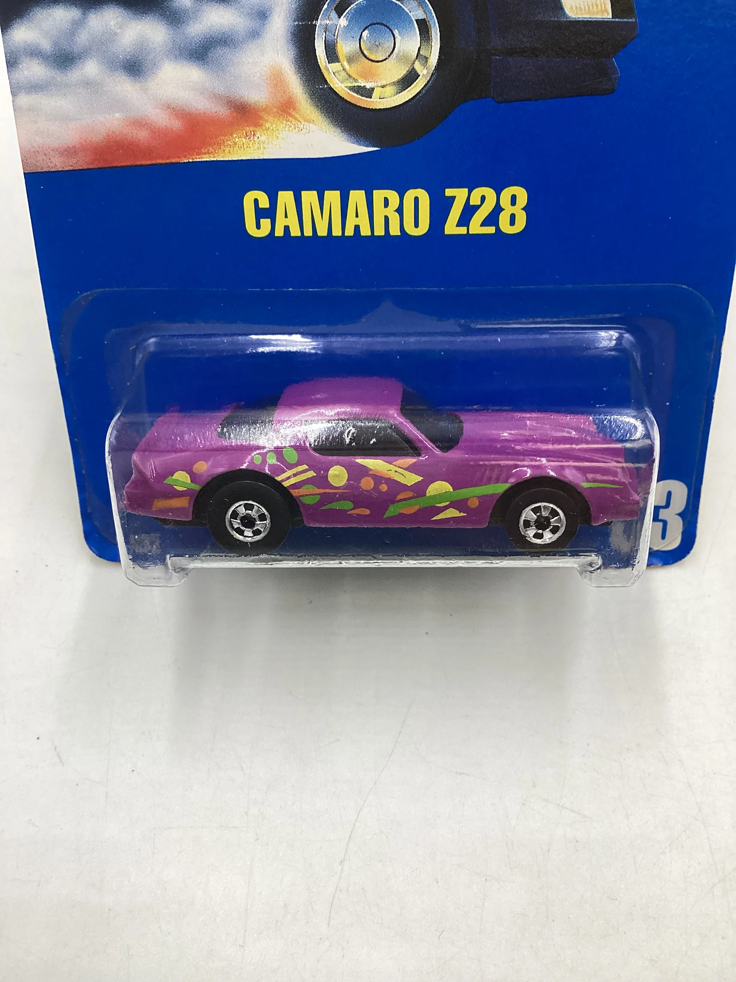 Hot Wheels Blue Card Collector No. 033 Speed Points Purple Camaro Z28 240A - Image 3