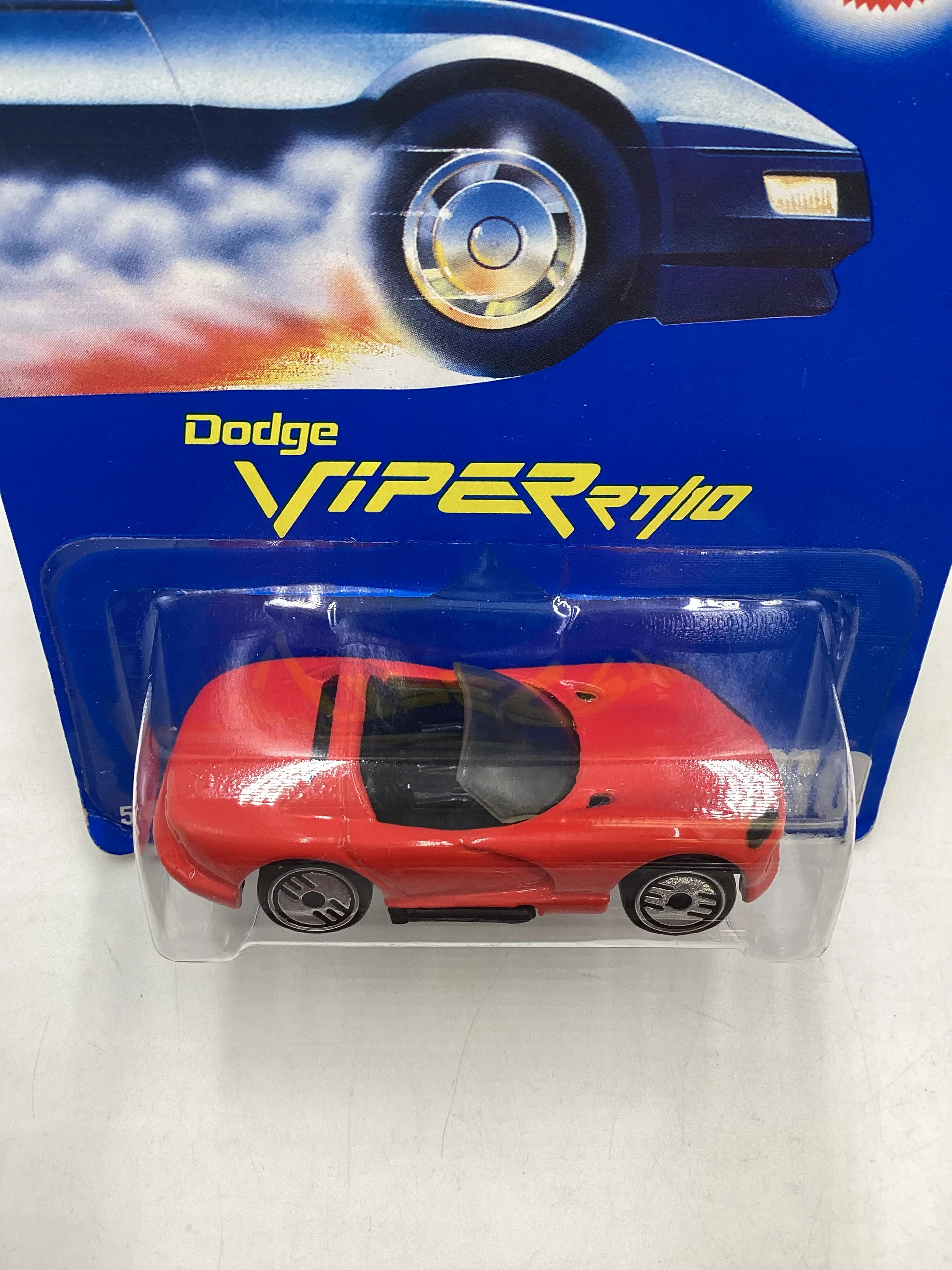 Hot Wheels Blue Card Collector No. 210 Dodge Viper R/T 10 Red UH Chrome Wheels 240E - Image 6