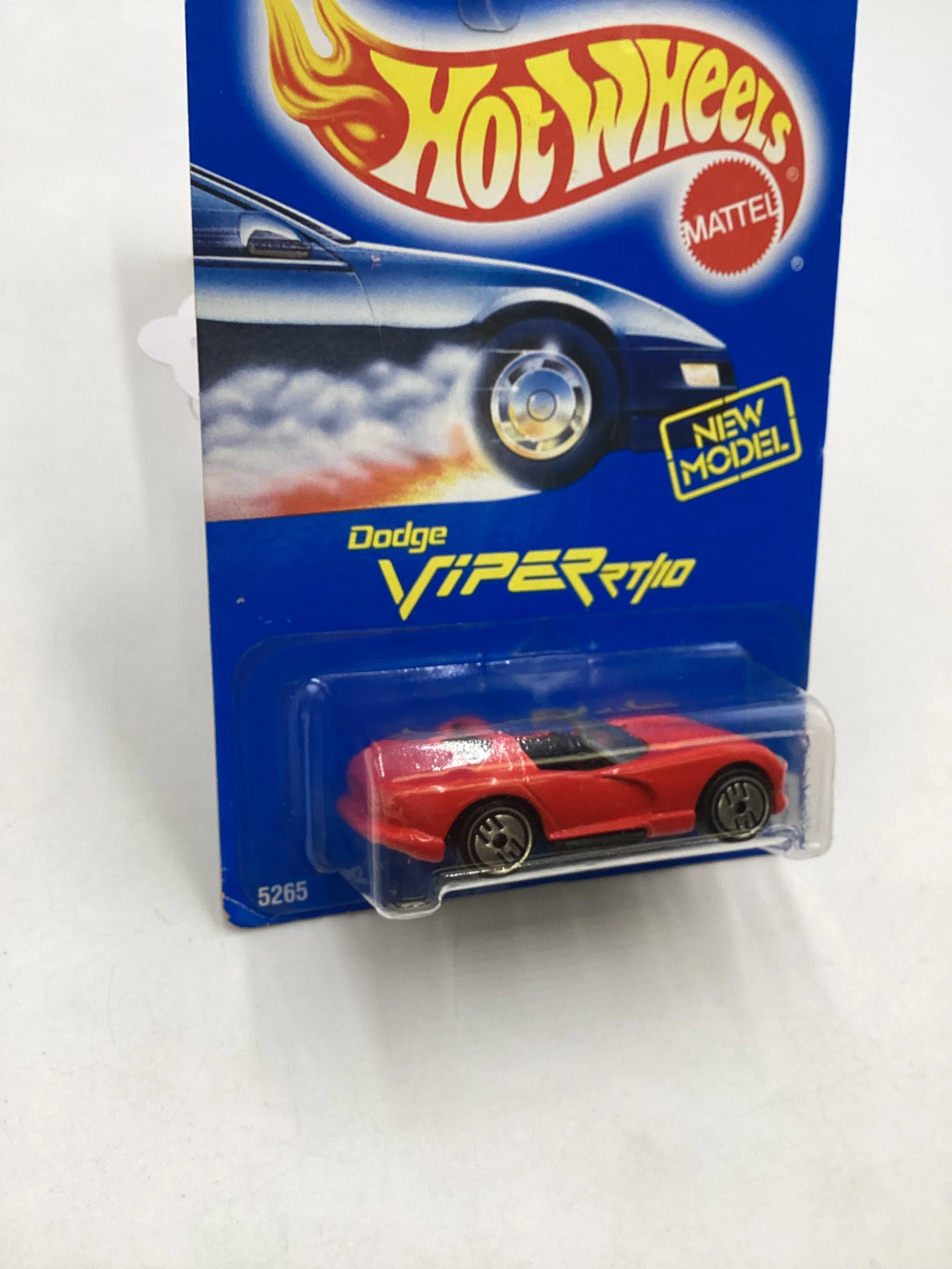 Hot Wheels New Model Blue Card Collector No. 210 Dodge Viper R/T 10 Red UH Chrome Wheels 240E - Image 5