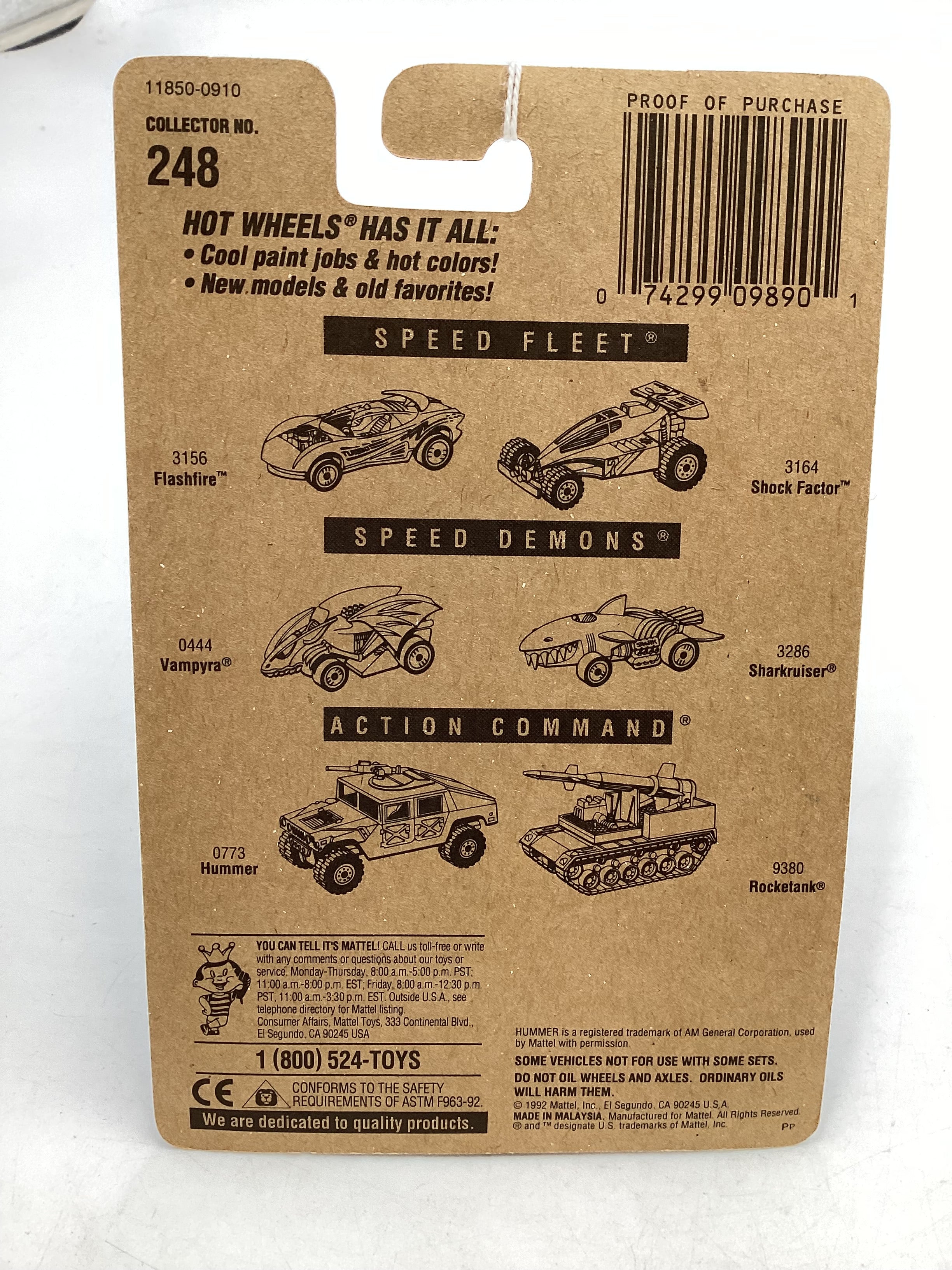 Hot Wheels Blue Card Collector No. 248 Splittin Image II Blue UHPK Wheels / Pink window - Image 7