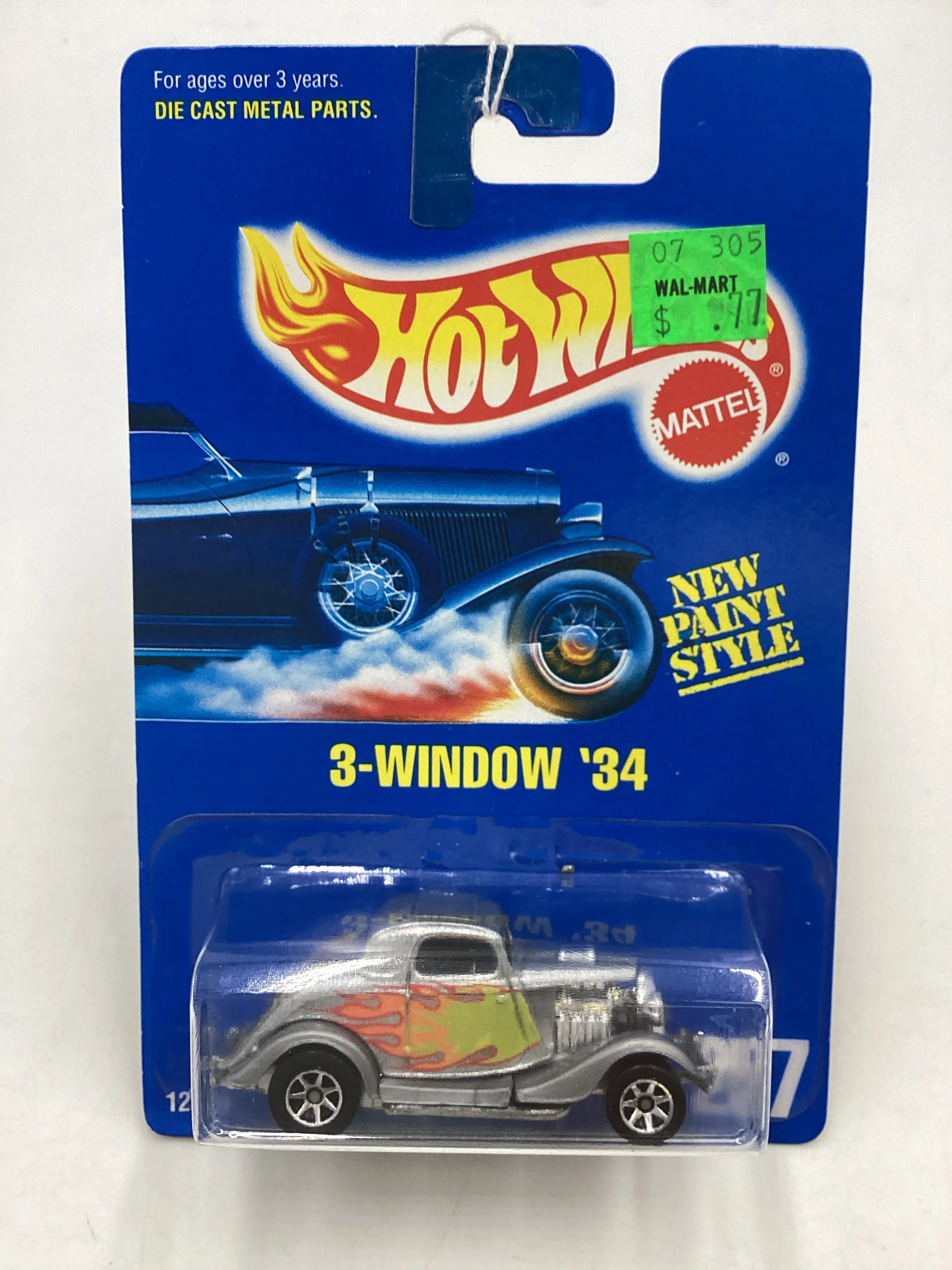 Hot Wheels Blue Card Collector No. 257 3-Window 34 Silver 7SP Wheels 239B - Image 2