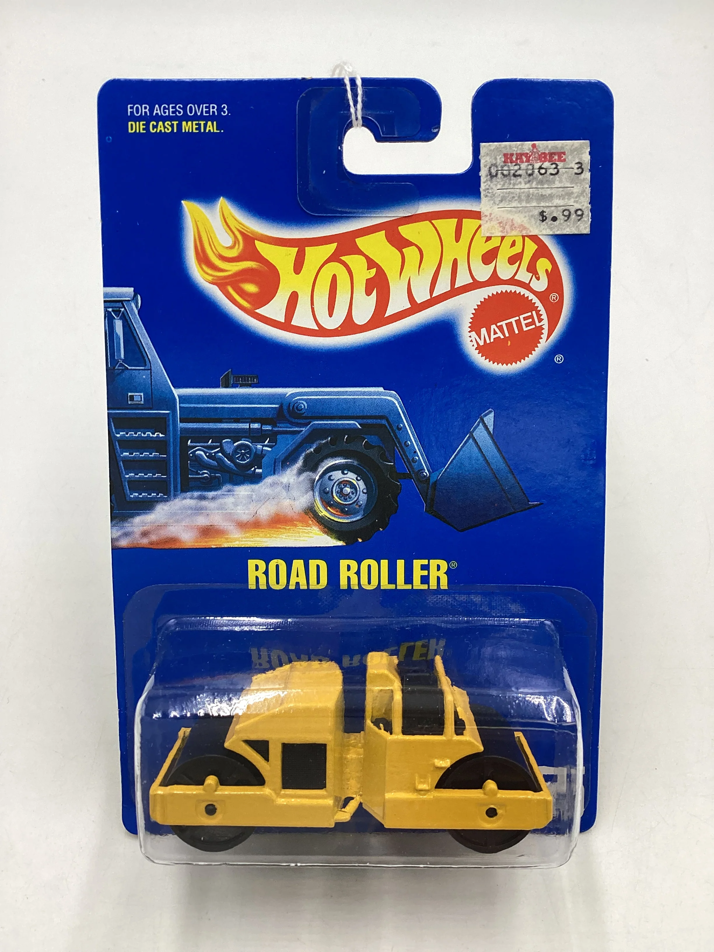 Hot Wheels Blue Card Collector No. 55 Road Roller Yellow 239C - Image 2