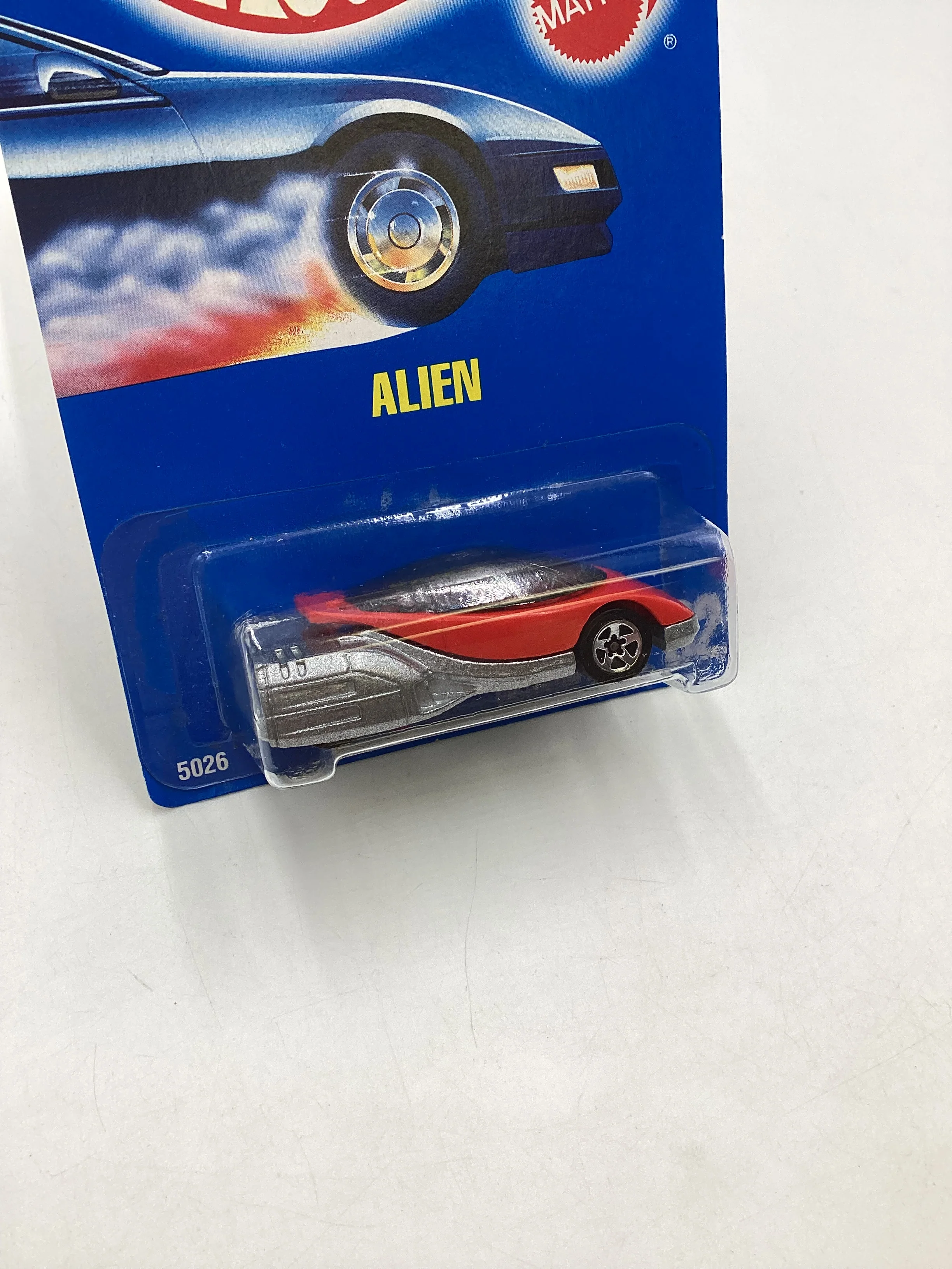 Hot Wheels Blue Card Collector No. 62 Alien Red 5SP Wheels 239H - Image 4