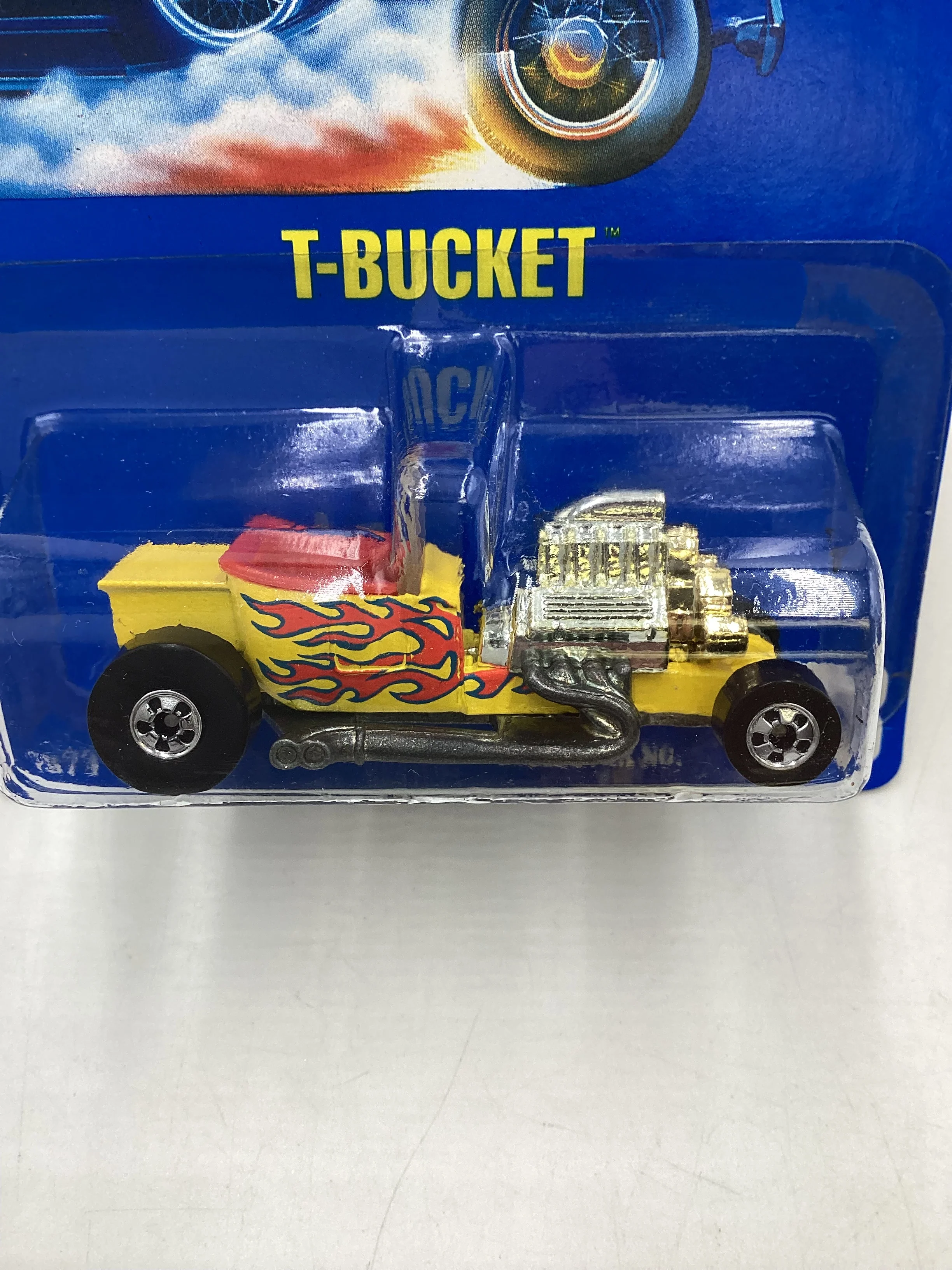 Hot Wheels Blue Card Collector No. 68 T-Bucket Yellow 240C - Image 3