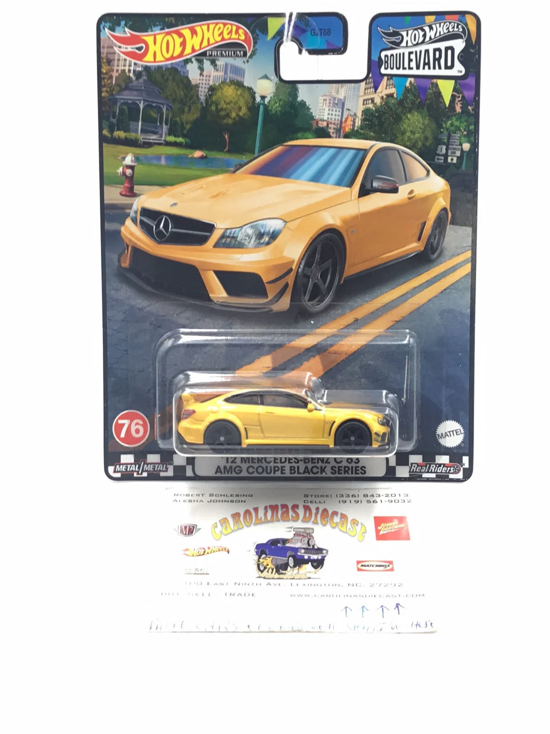 Hot Wheels Boulevard #76 12 Mercedes Benz C 63 AMG Coupe Black Series 260i