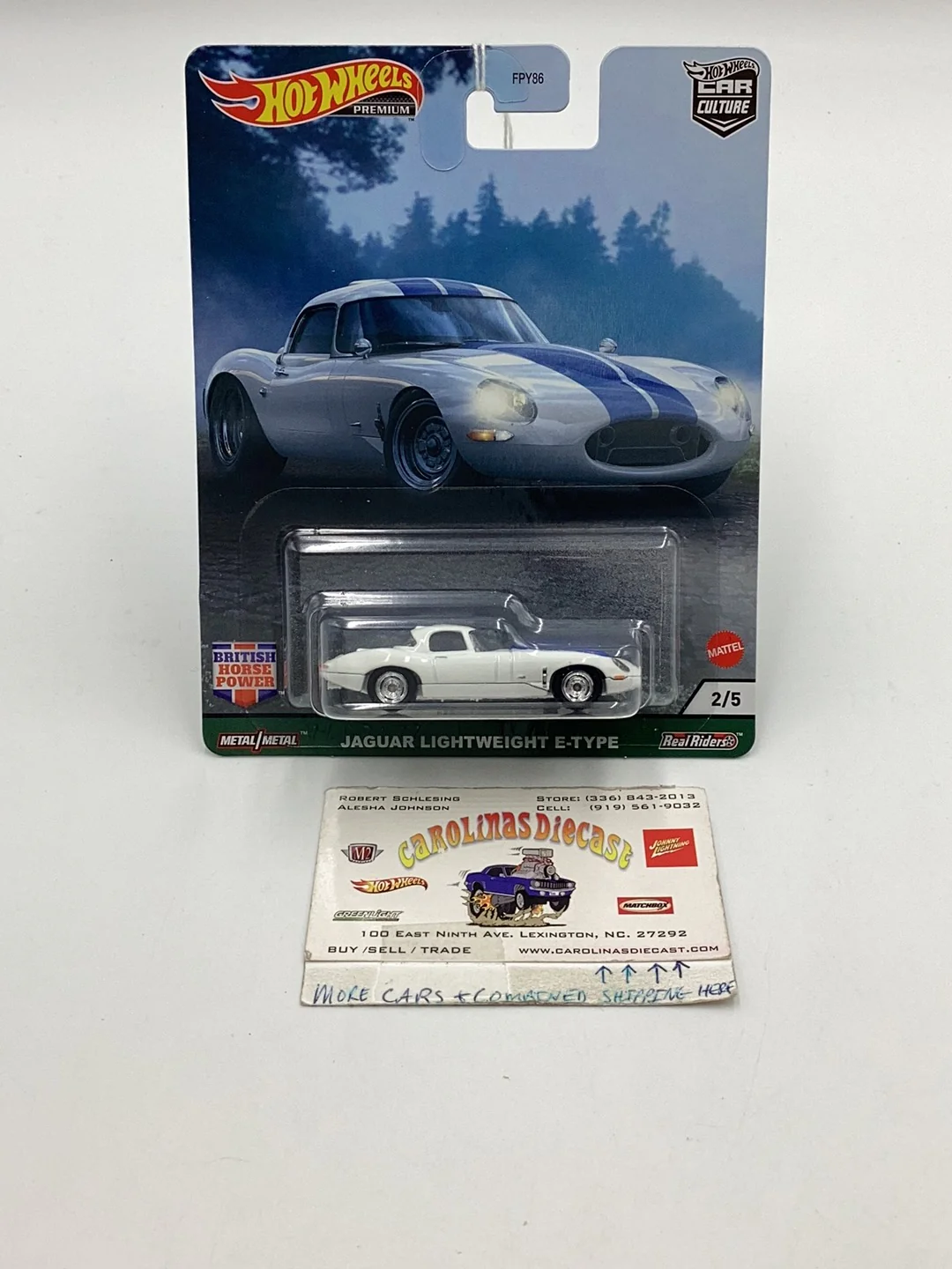 Hot Wheels British Horse Power Jaguar Lightweight E-Type 2/5 257C