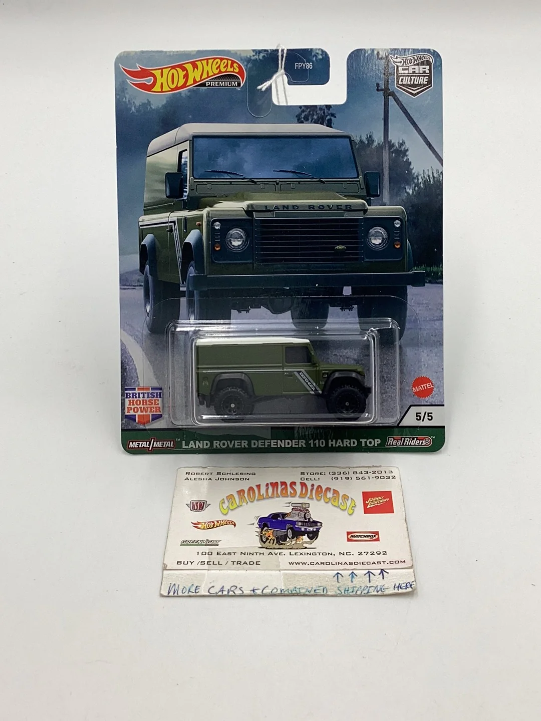 Hot Wheels British Horse Power Land Rover Defender 110 Hard Top 5/5 256C