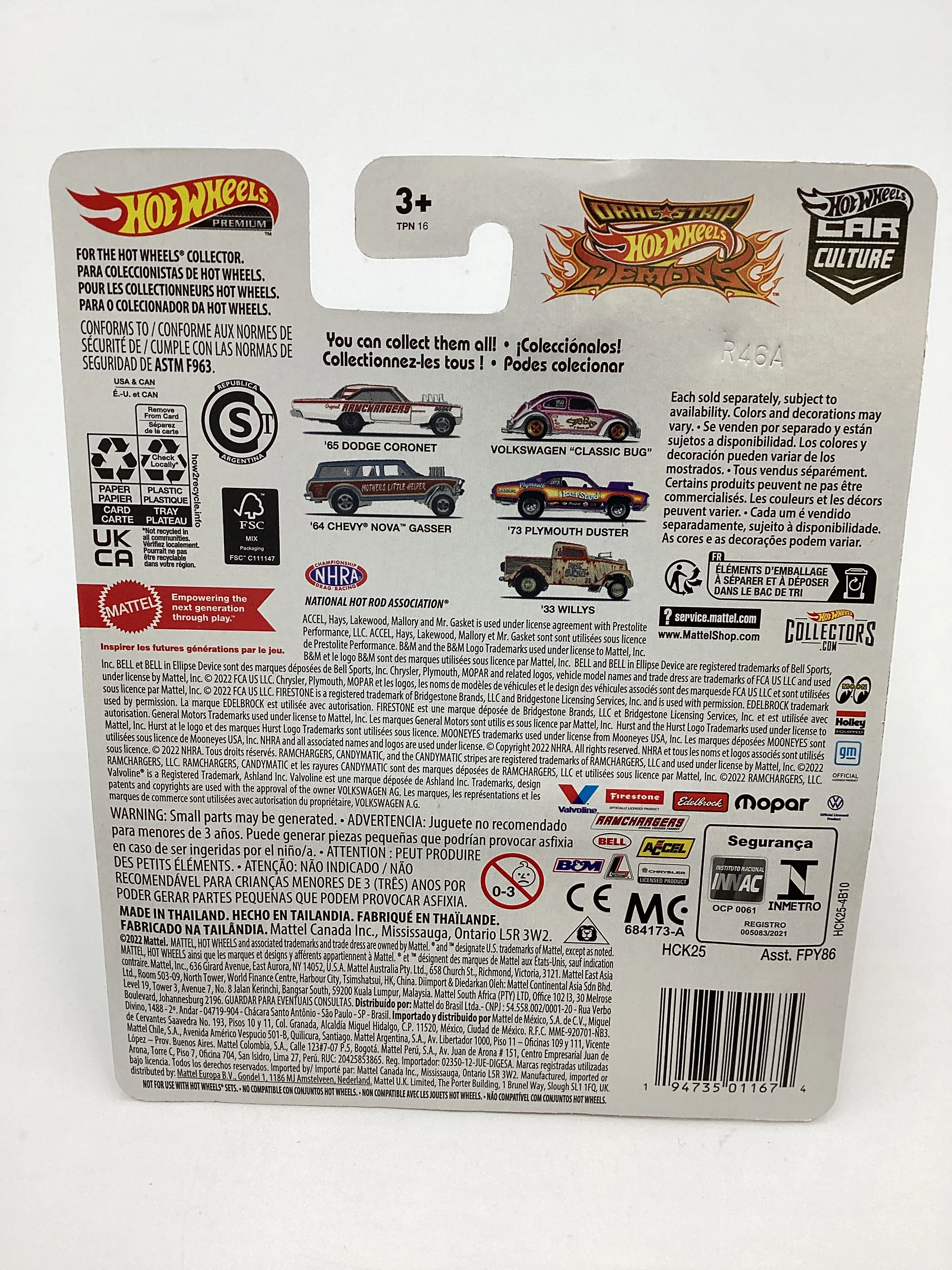 Hot Wheels Car Culture Drag Strip Demons 33 #0 33 Willys Chase W/ protector - Image 7