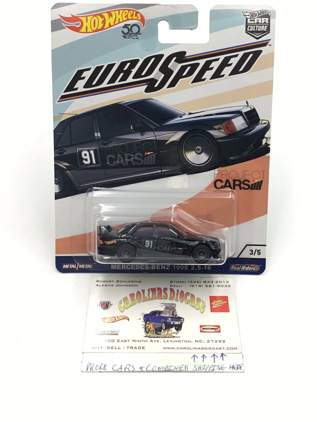 Hot wheels car culture Euro Speed 3/5 Mercedes Benz 190E 2.5 16 G2