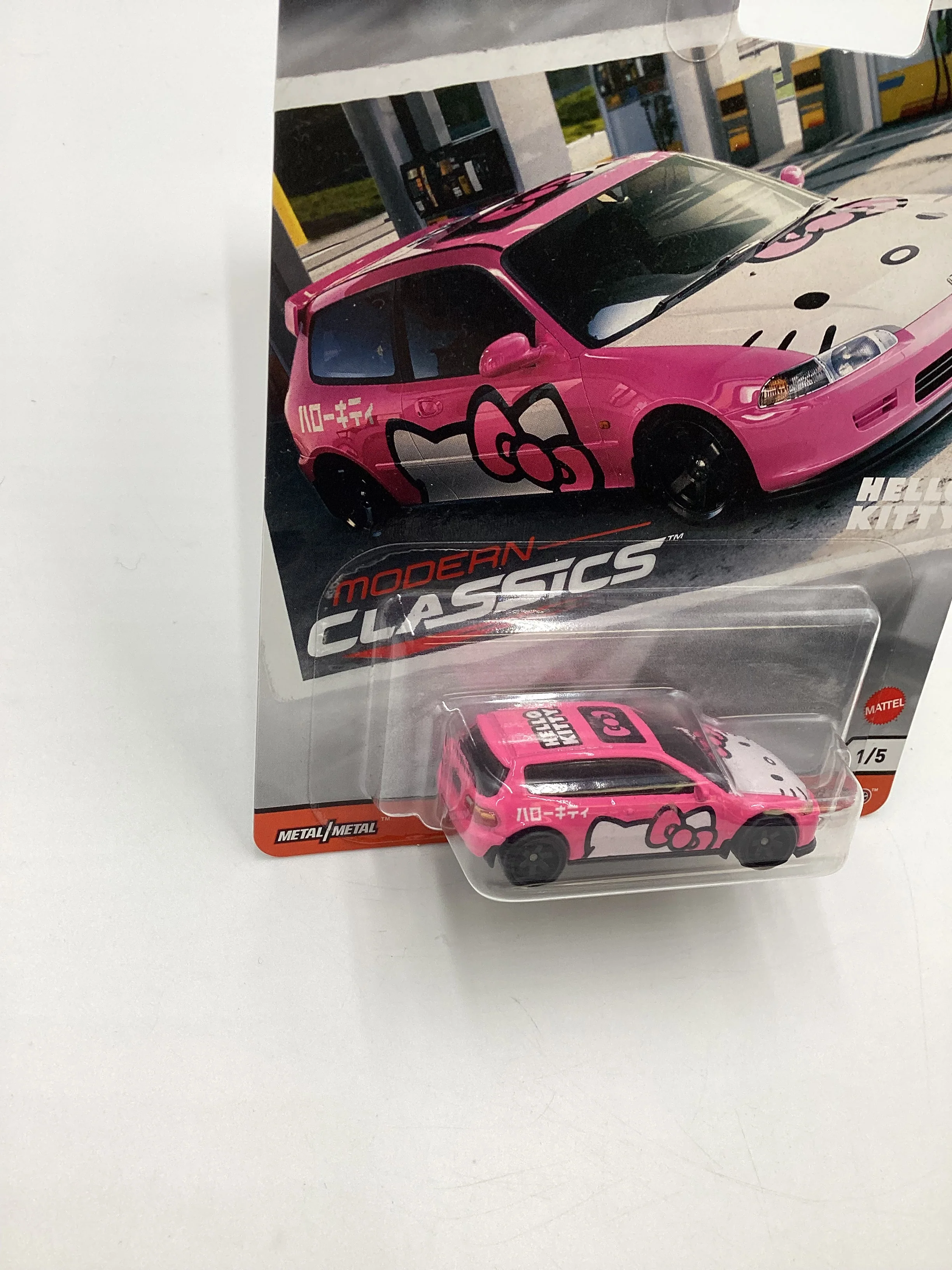Hot Wheels Car Culture Modern Classics #1 Honda Civic EG Hello Kitty with protector - Image 4