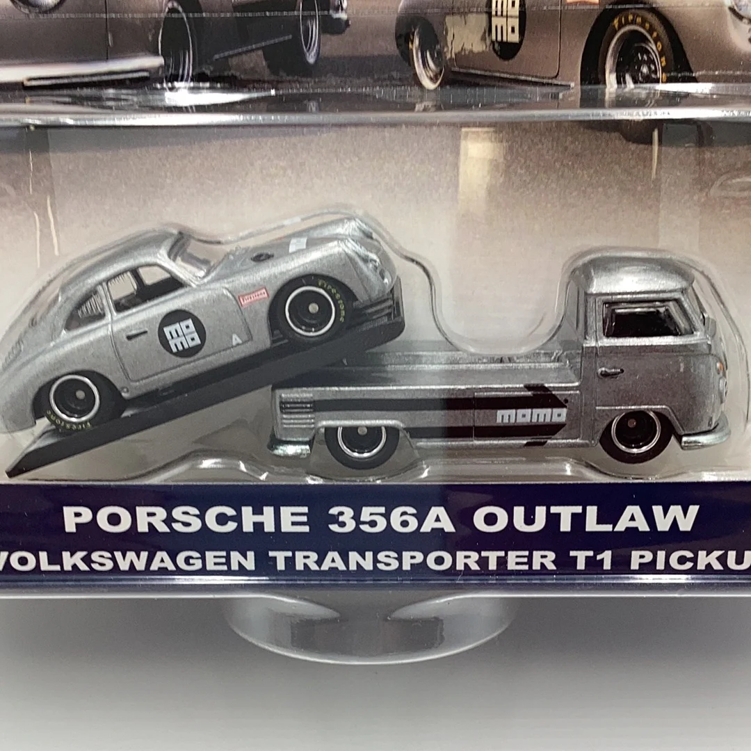 Hot wheels car culture team transport #13 Porsche 356A outlaw Volkswagen transporter T1 Pickup 278G - Image 2