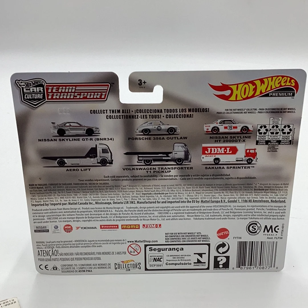 Hot wheels car culture team transport #13 Porsche 356A outlaw Volkswagen transporter T1 Pickup 278G - Image 6