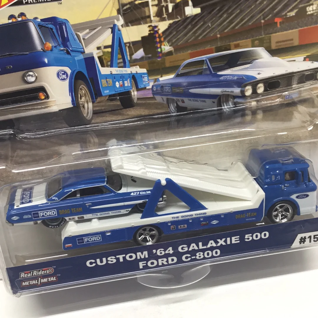 Hot wheels car culture team transport #15 custom 64 galaxy 500 Ford C-800 279C - Image 4