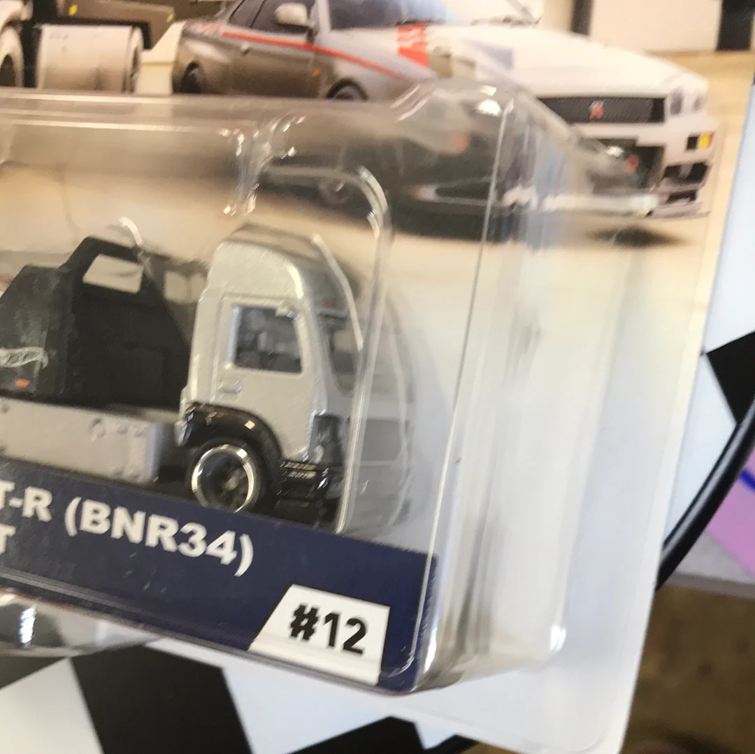 Hot wheels car culture team transport #12 Nissan skyline GT-R r34 Aero Lift W/Protector - Image 3