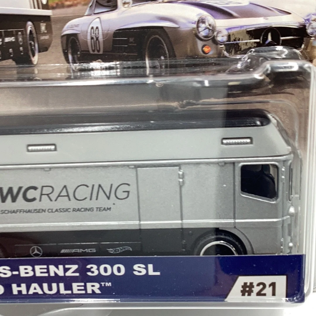 Hot wheels car culture team transport #21 Mercedes Benz 300 SL euro hauler 281C - Image 4