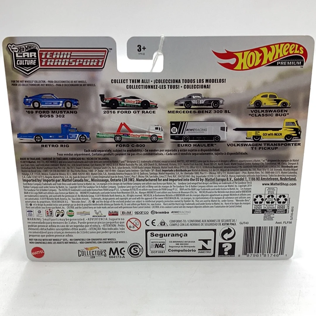 Hot wheels car culture team transport #21 Mercedes Benz 300 SL euro hauler 281C - Image 8