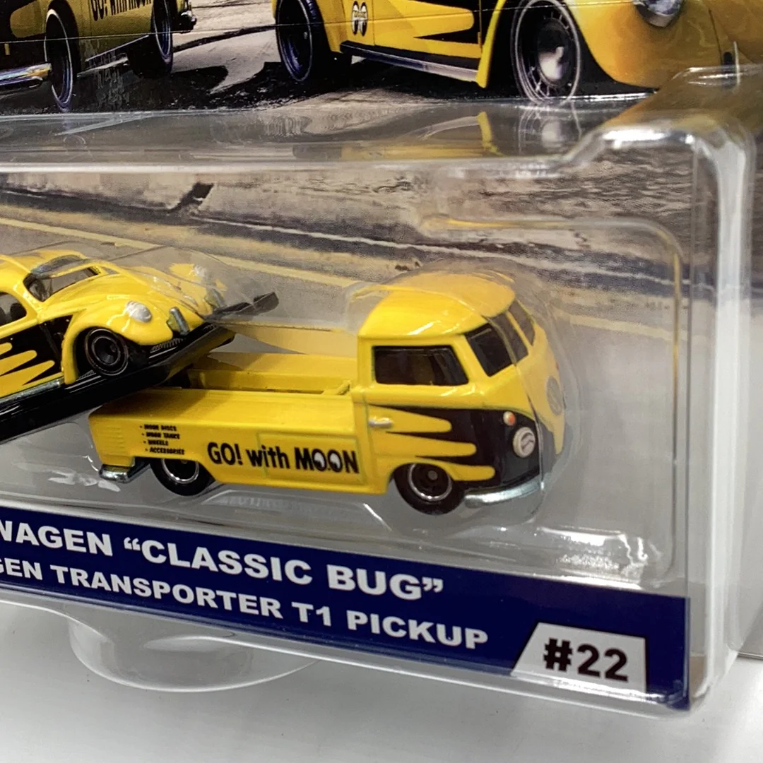Hot wheels car culture team transport #22 Volkswagen Classic Bug Transporter T1 Pickup mooneyes 280i - Image 4