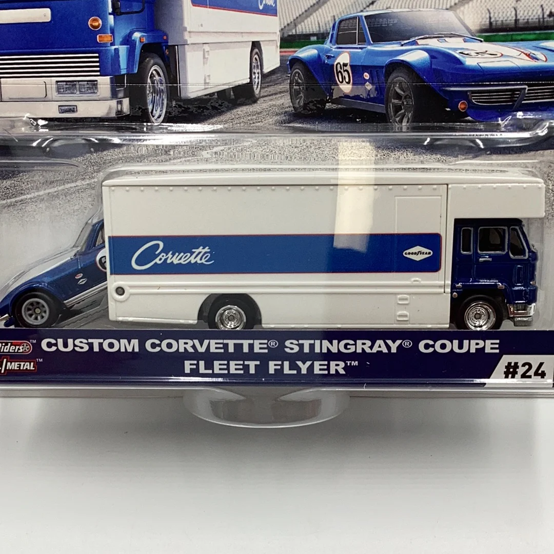 Hot wheels car culture team transport #24 Custom Corvette stingray Coupe fleet flyer 282A - Image 2