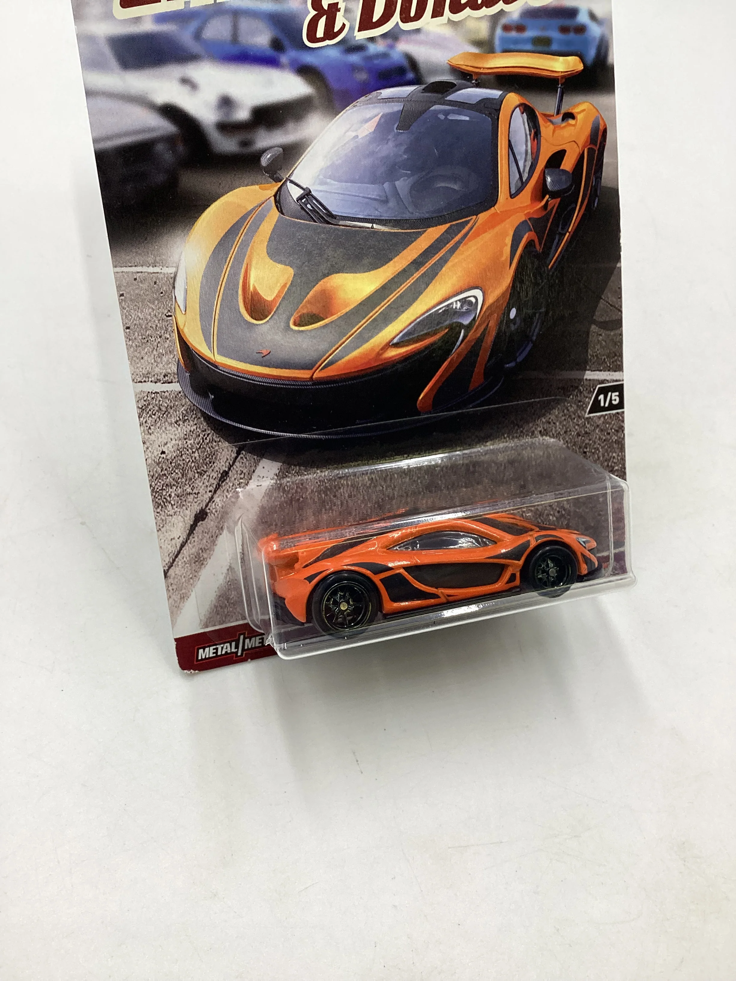 Hot wheels Cars & Donuts 1/5 McLaren P1 *Card/ Blister Imperfections* 255Q - Image 4