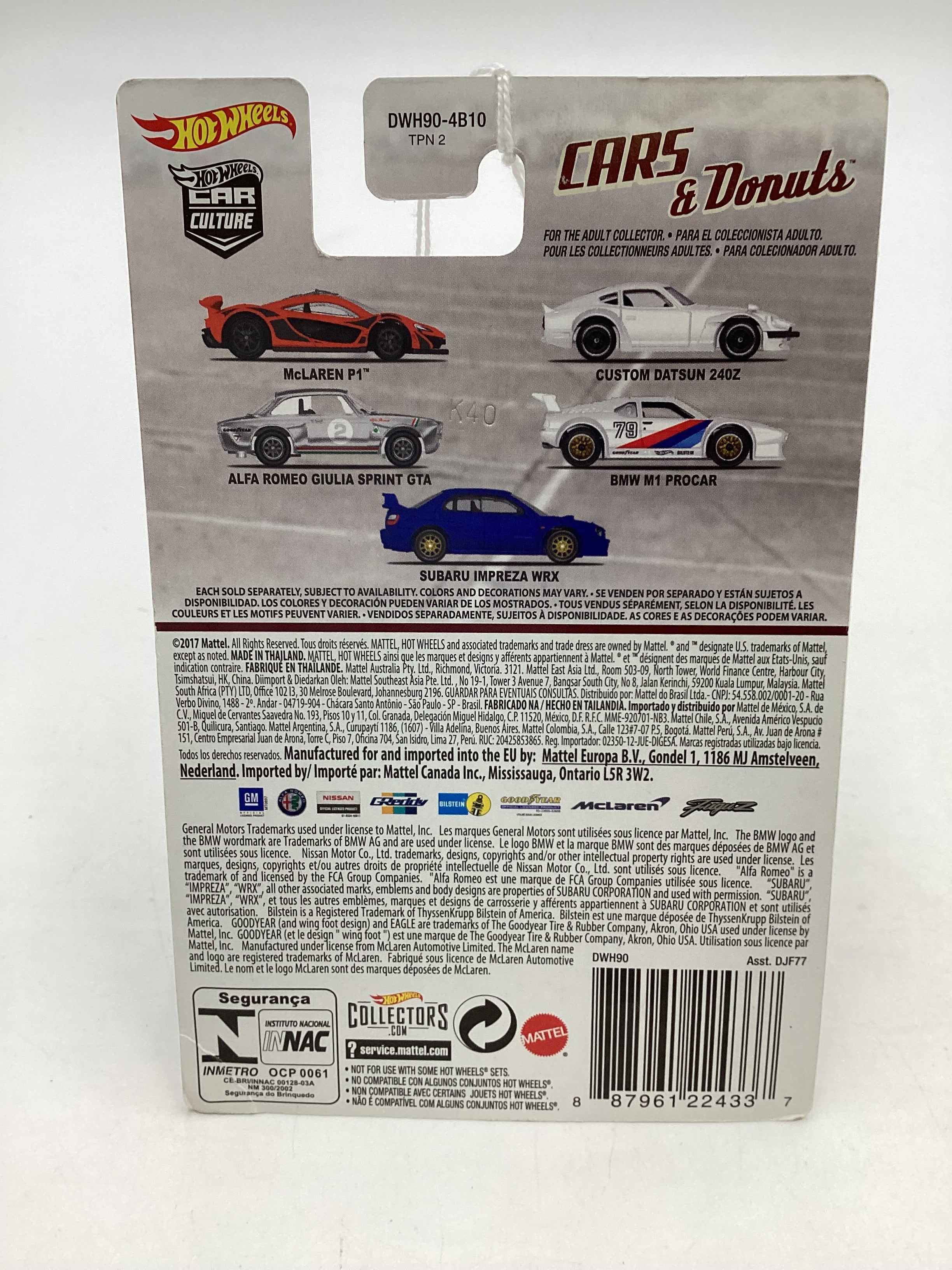 Hot wheels Cars & Donuts 1/5 McLaren P1 *Card/ Blister Imperfections* 255Q - Image 7