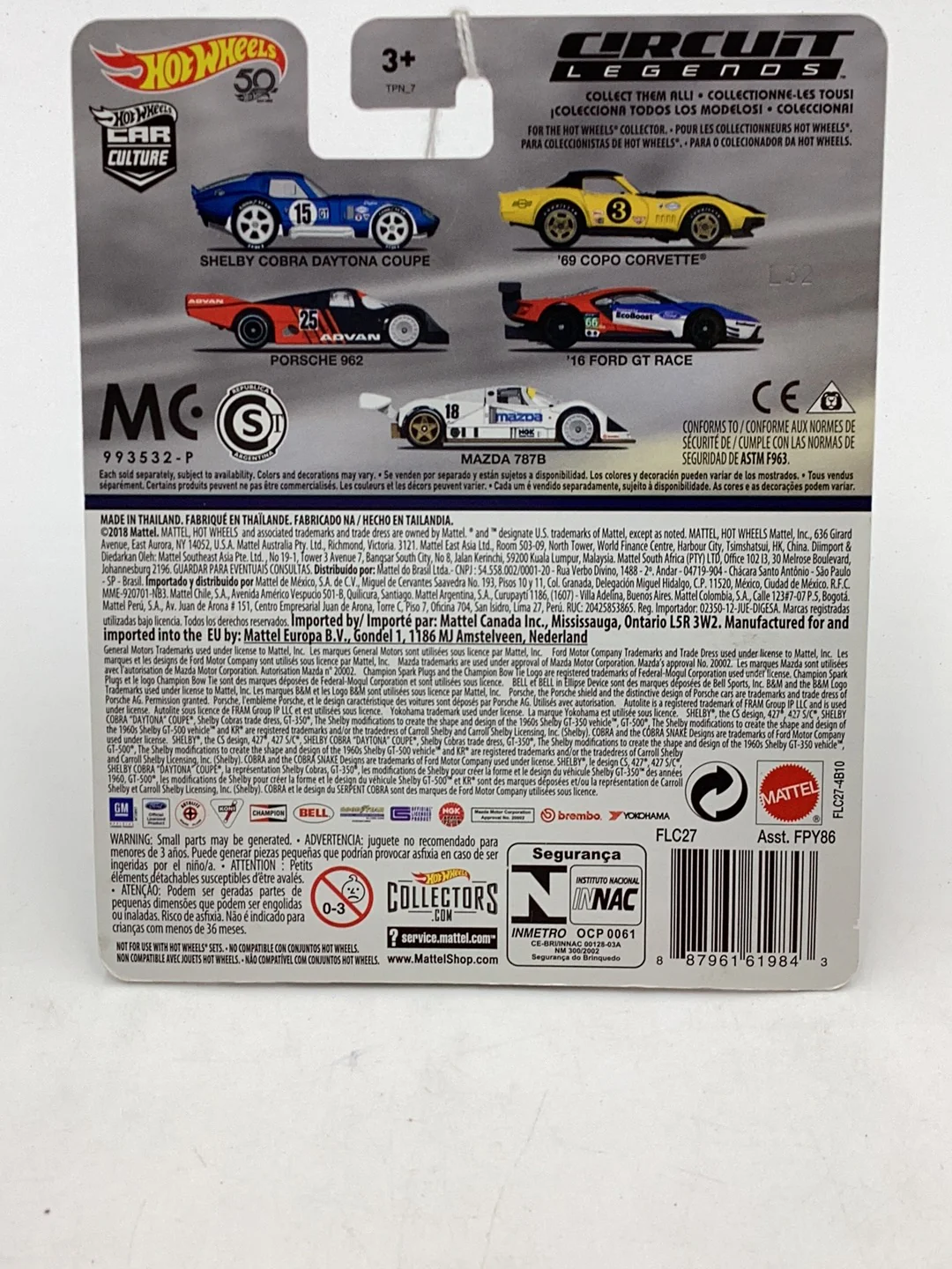Hot wheels Circuit Legends 2/5 69 Copo Corvette 246F - Image 7