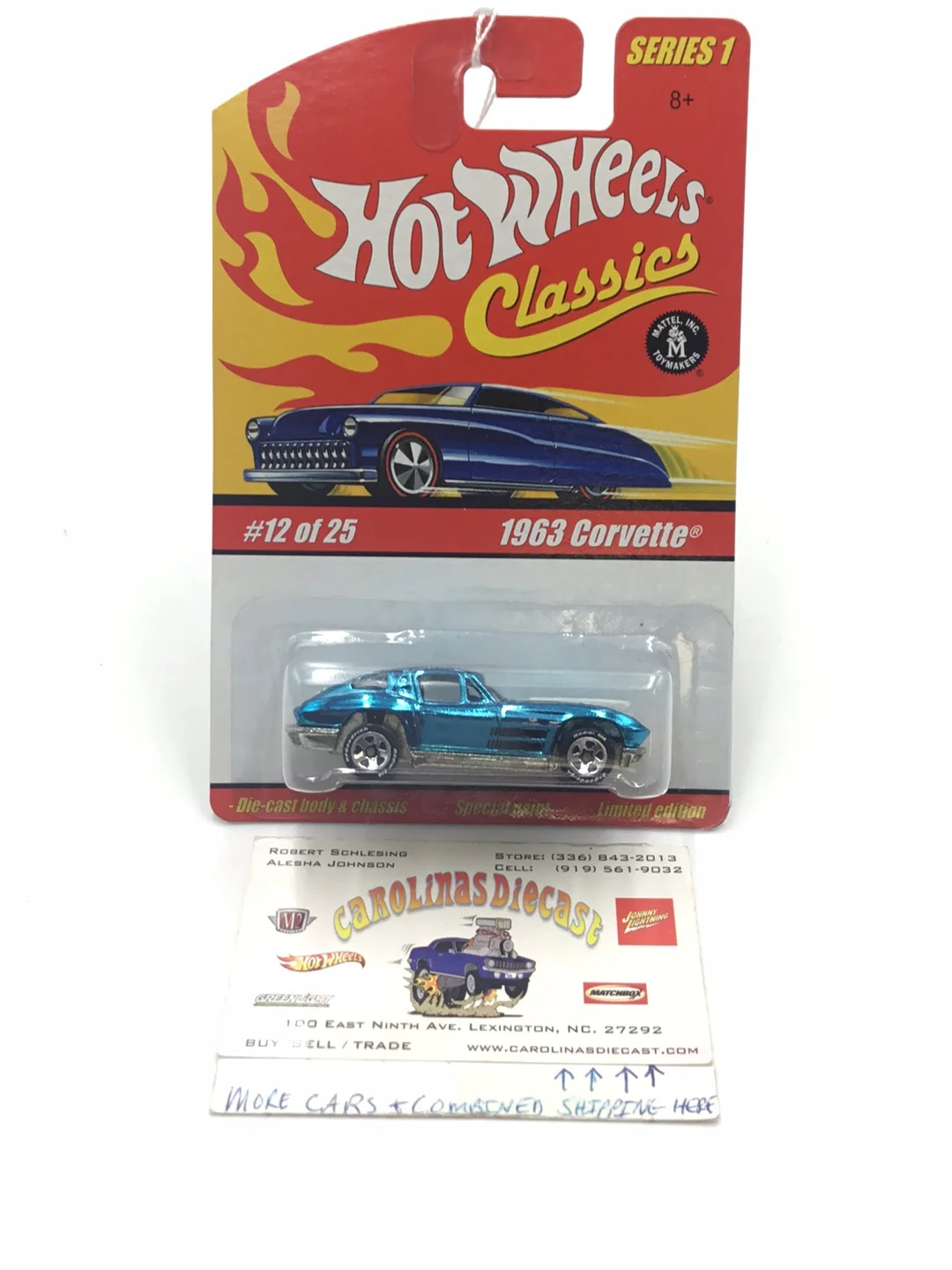 Hot wheels classics series 1 #12 1963 Corvette CC3