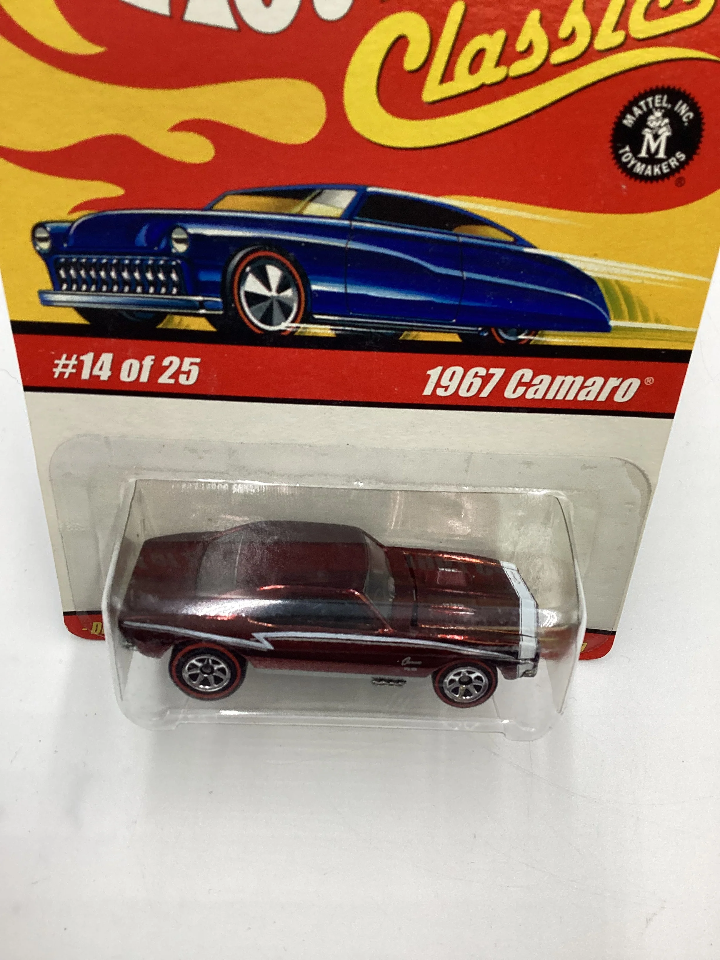 Hot wheels Classics Series 1 #14 1967 Camaro Dark Red SR - Image 6