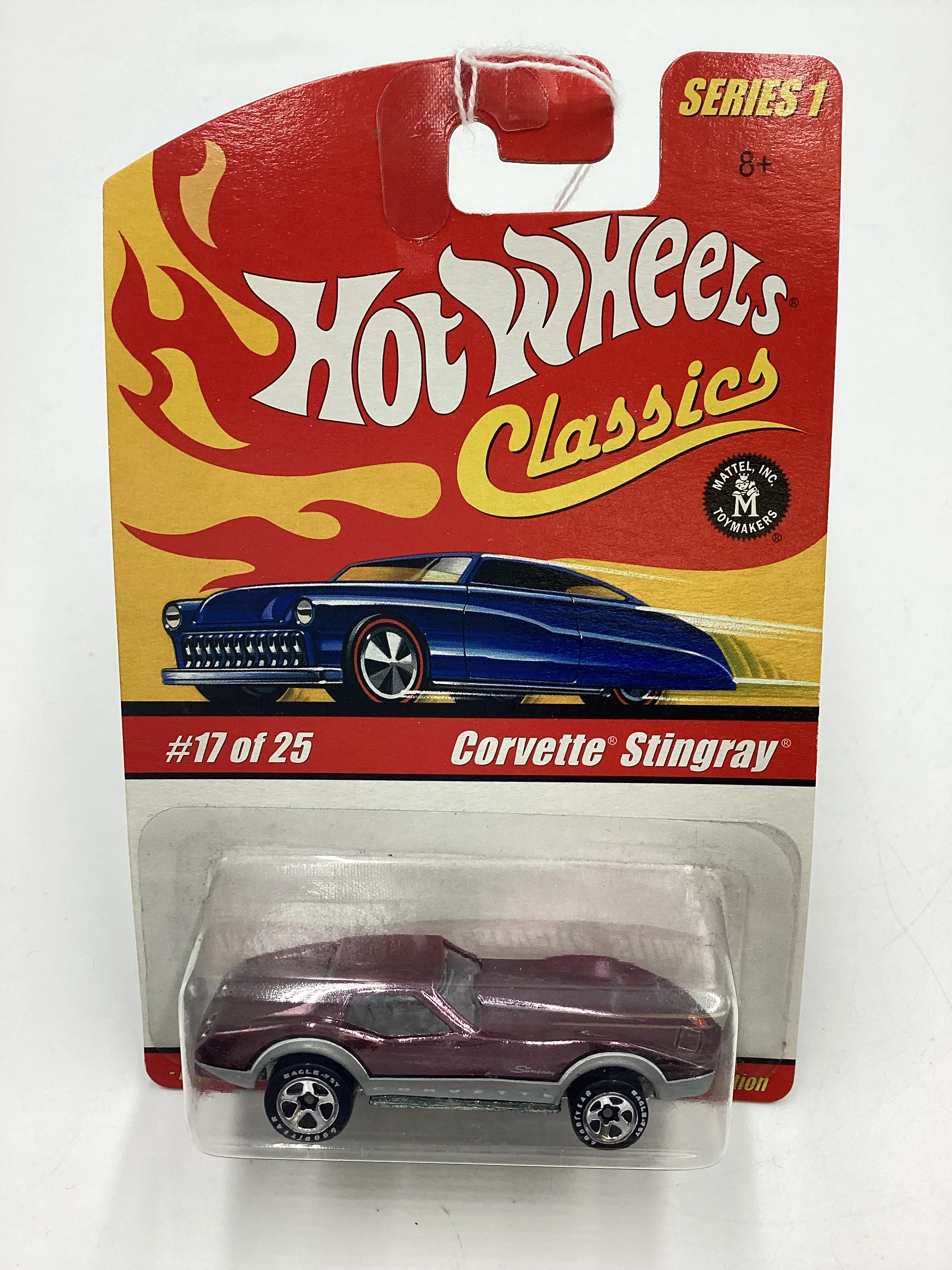 Hot Wheels Classics Series 1 #17 Corvette Stingray Purple SR - Image 2