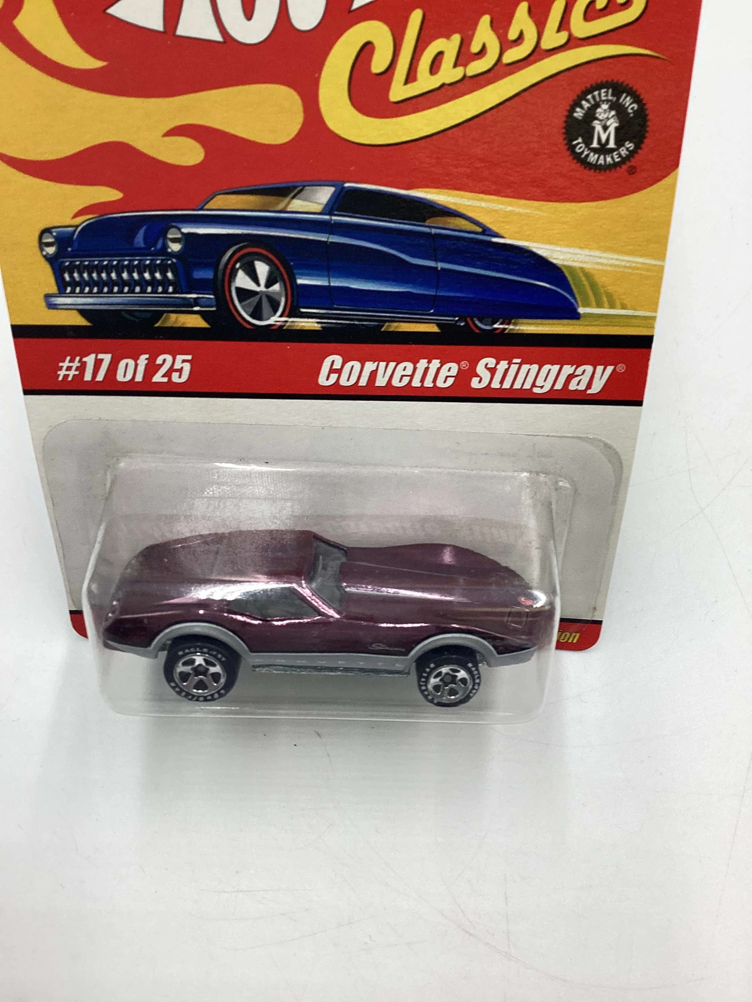 Hot Wheels Classics Series 1 #17 Corvette Stingray Purple SR - Image 6