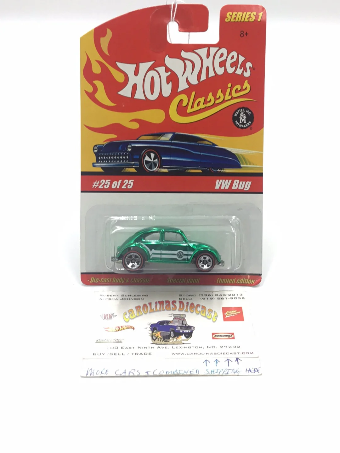 Hot wheels classics series 1 #25 VW Bug green 154G