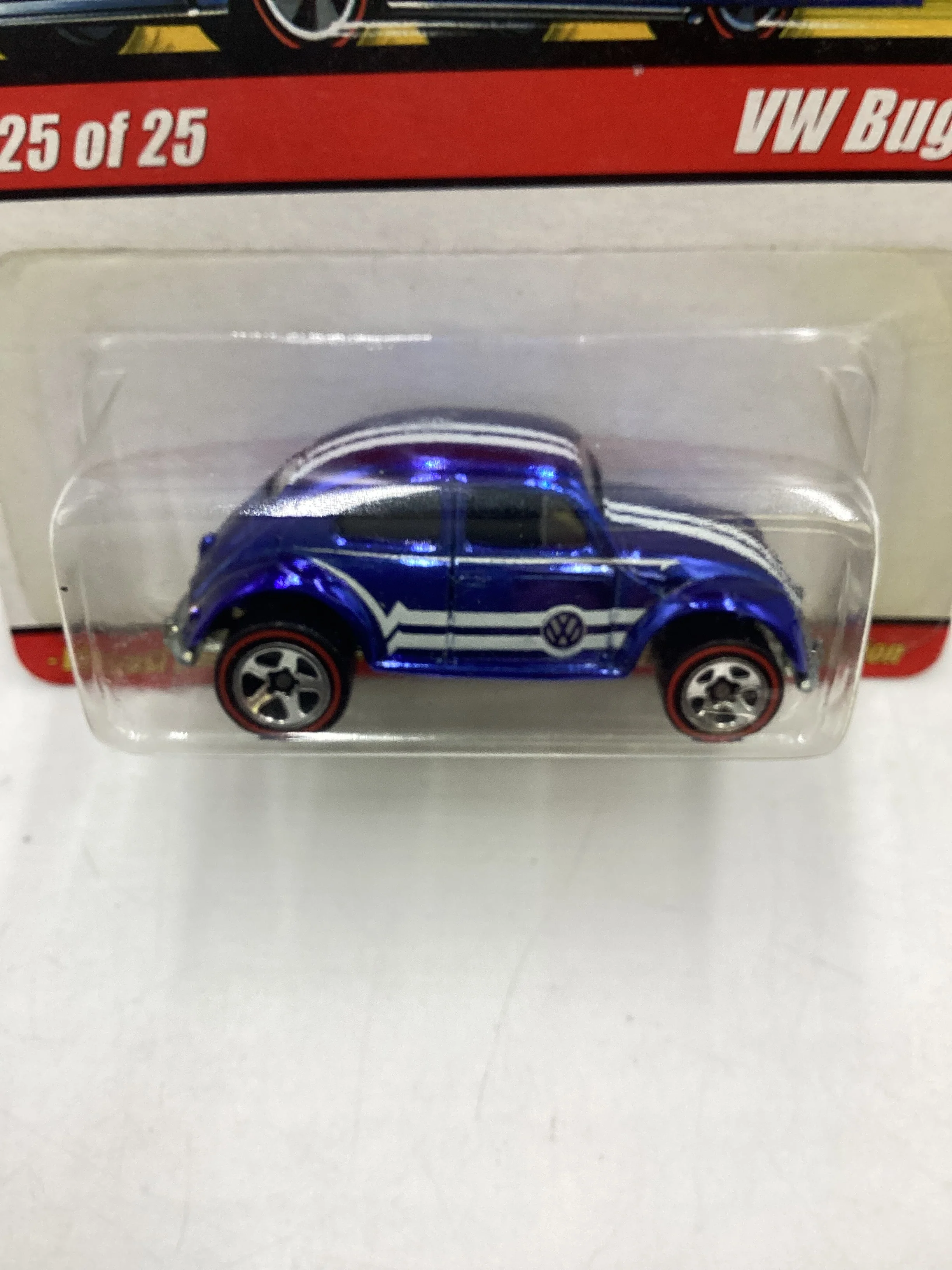 Hot wheels Classics series 1 #25 VW Bug Blue Rare Black Interior - Image 3