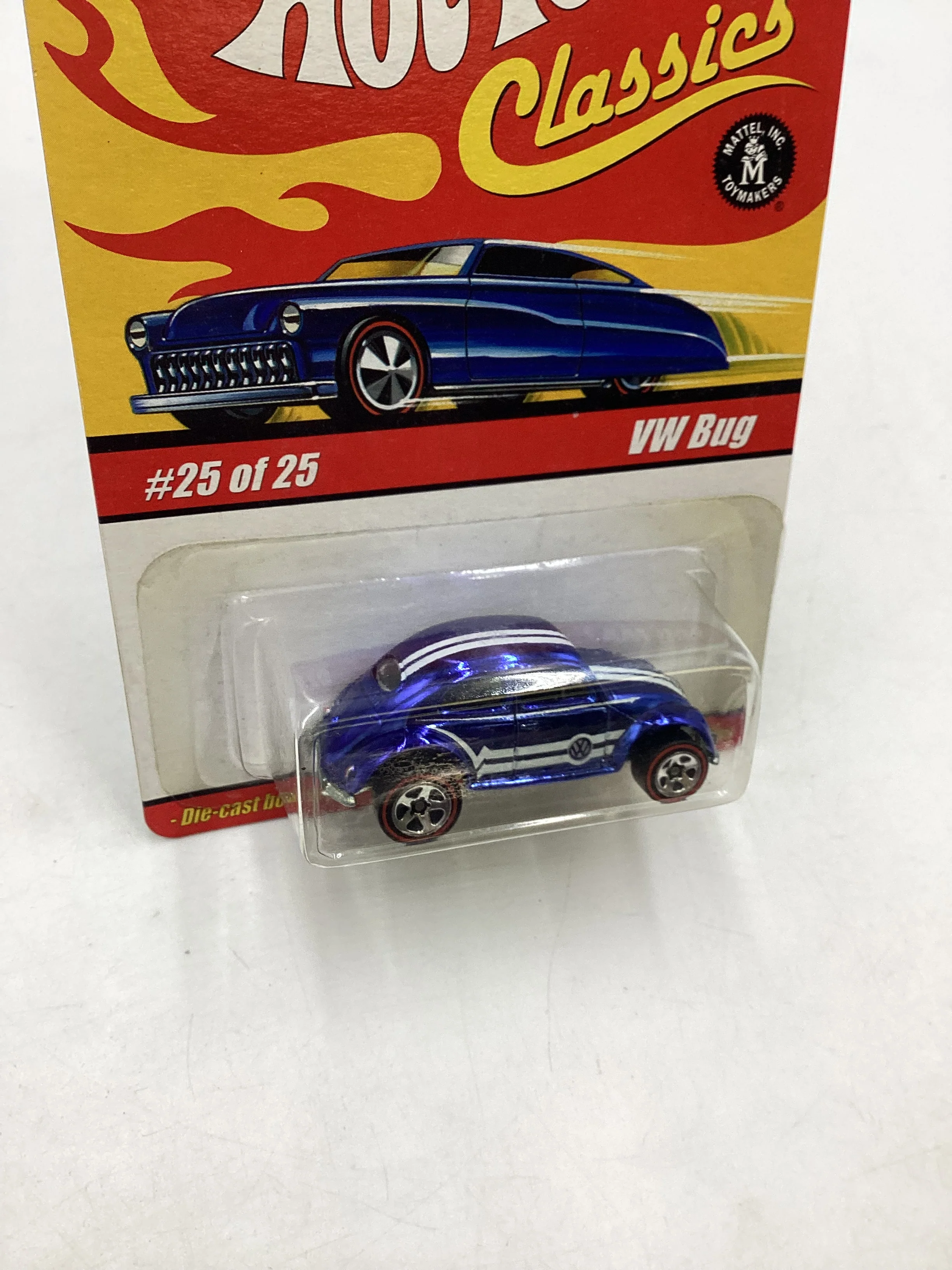 Hot wheels Classics series 1 #25 VW Bug Blue Rare Black Interior - Image 5