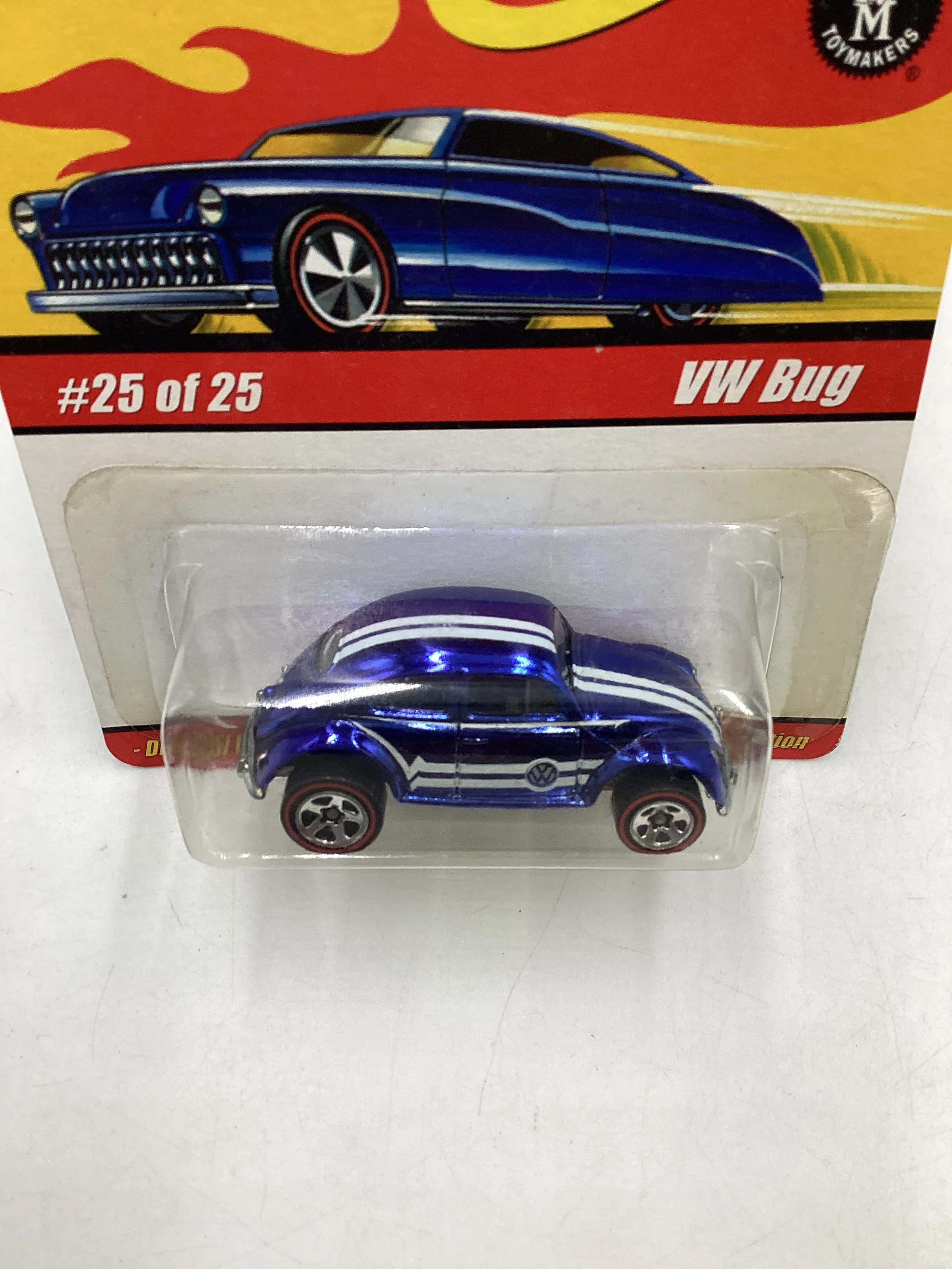 Hot wheels Classics series 1 #25 VW Bug Blue Rare Black Interior - Image 6
