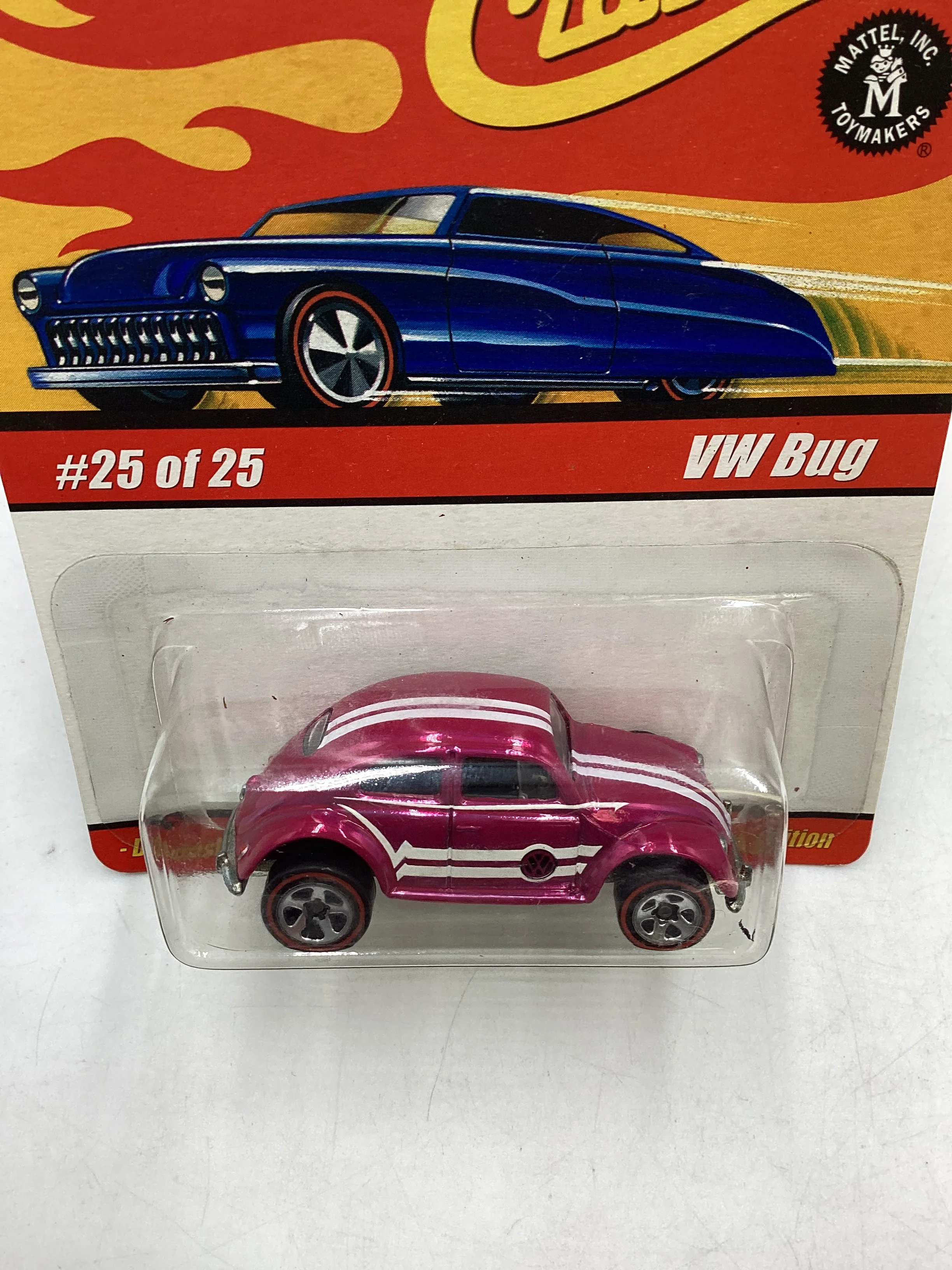 Hot wheels Classics series 1 #25 VW Bug Pink - Image 6