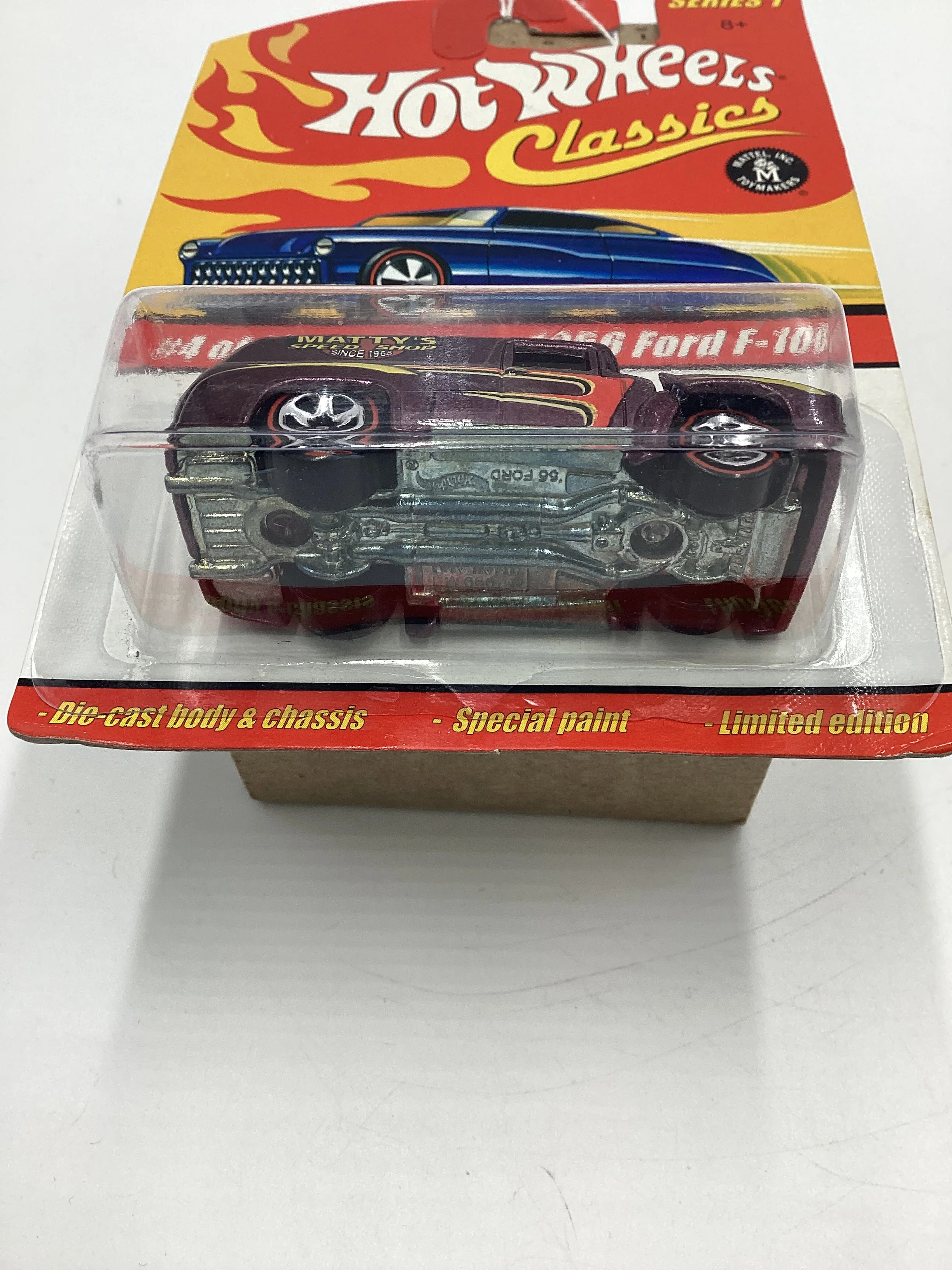 Hot Wheels Classics Series 1 #4 1956 Ford F-100 Purple SR - Image 7