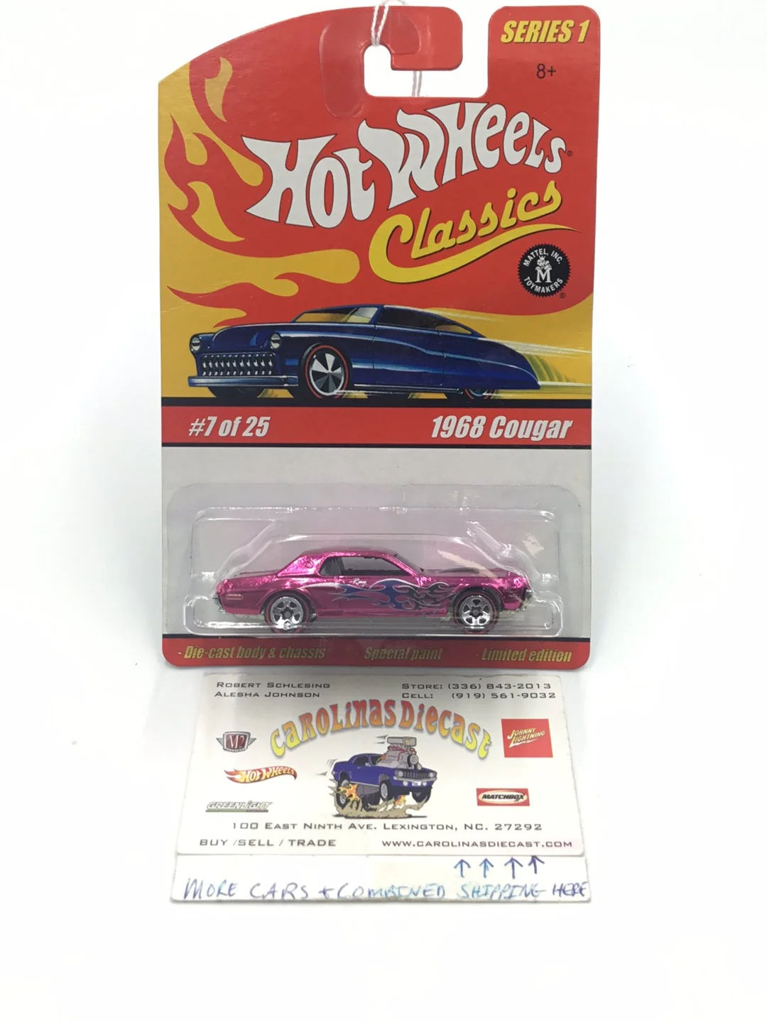 Hot wheels classics series 1 #7 1968 Cougar (pink) KK3