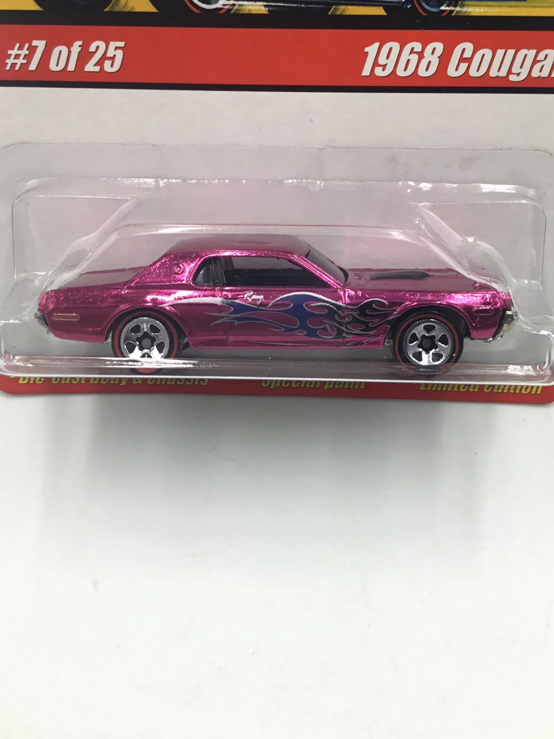Hot wheels classics series 1 #7 1968 Cougar (pink) KK3 - Image 2