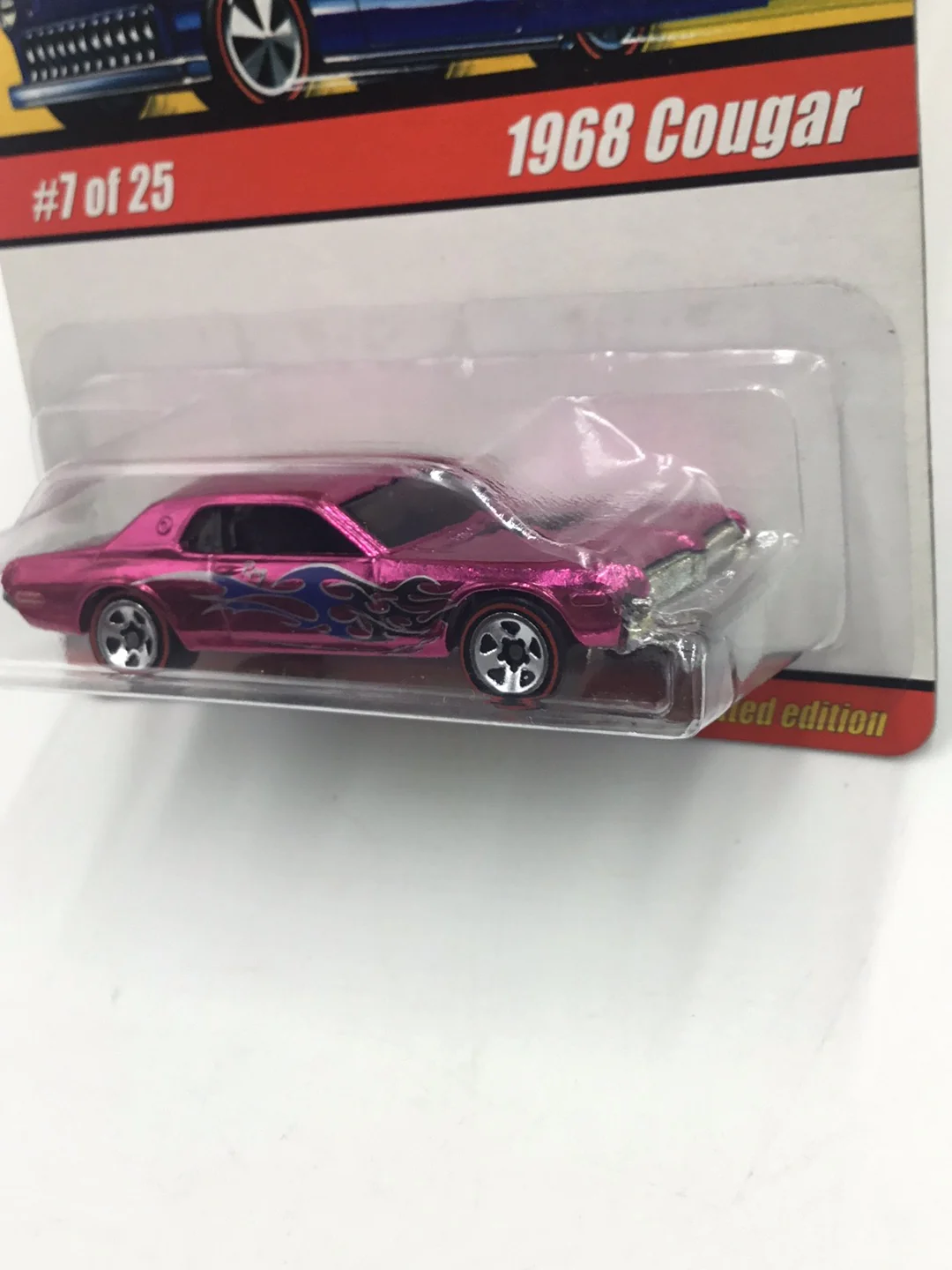 Hot wheels classics series 1 #7 1968 Cougar (pink) KK3 - Image 4