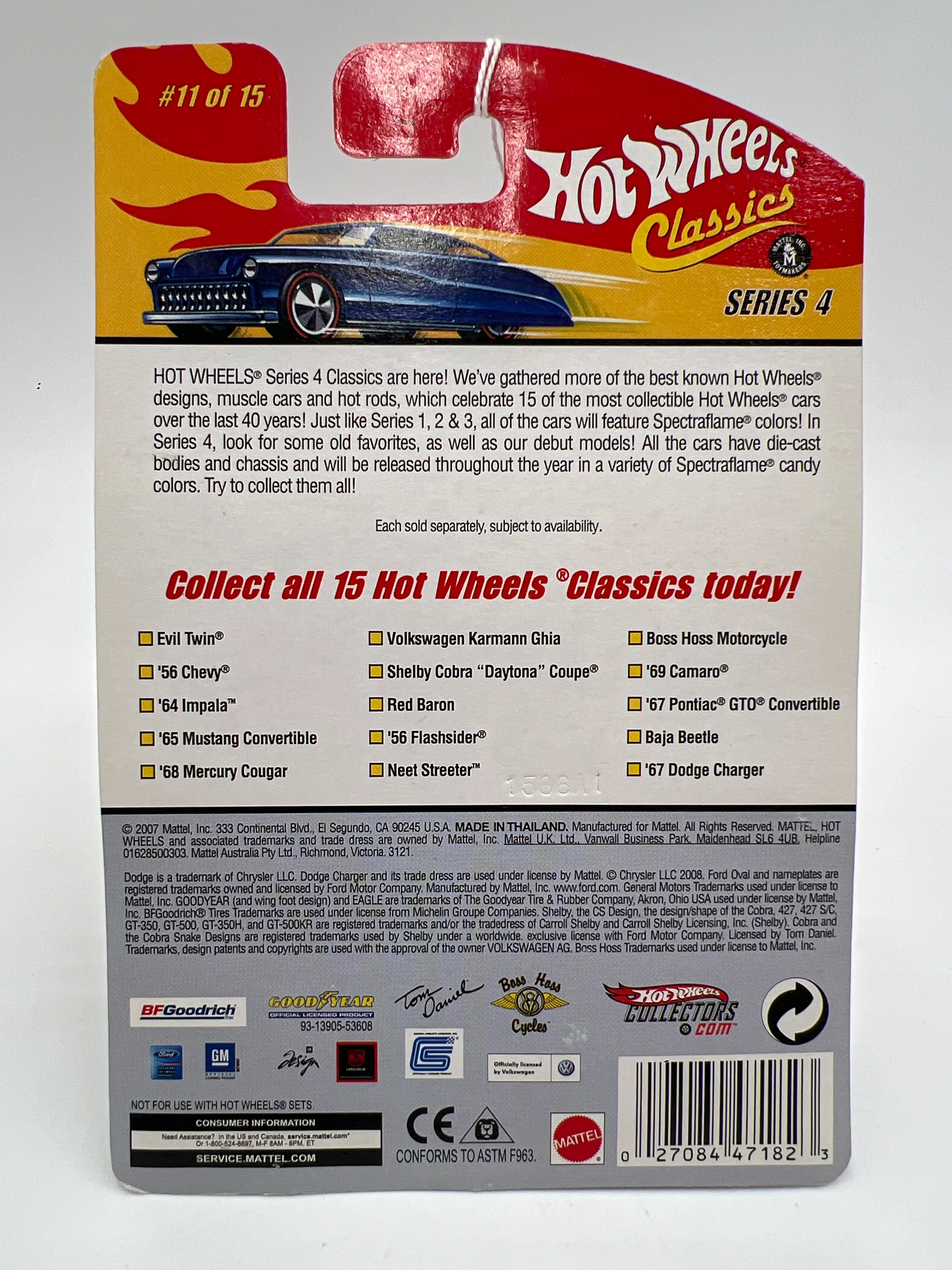 Hot Wheels Classics Series 4 #11 Boss Hoss Motorcycle Blue - Image 2