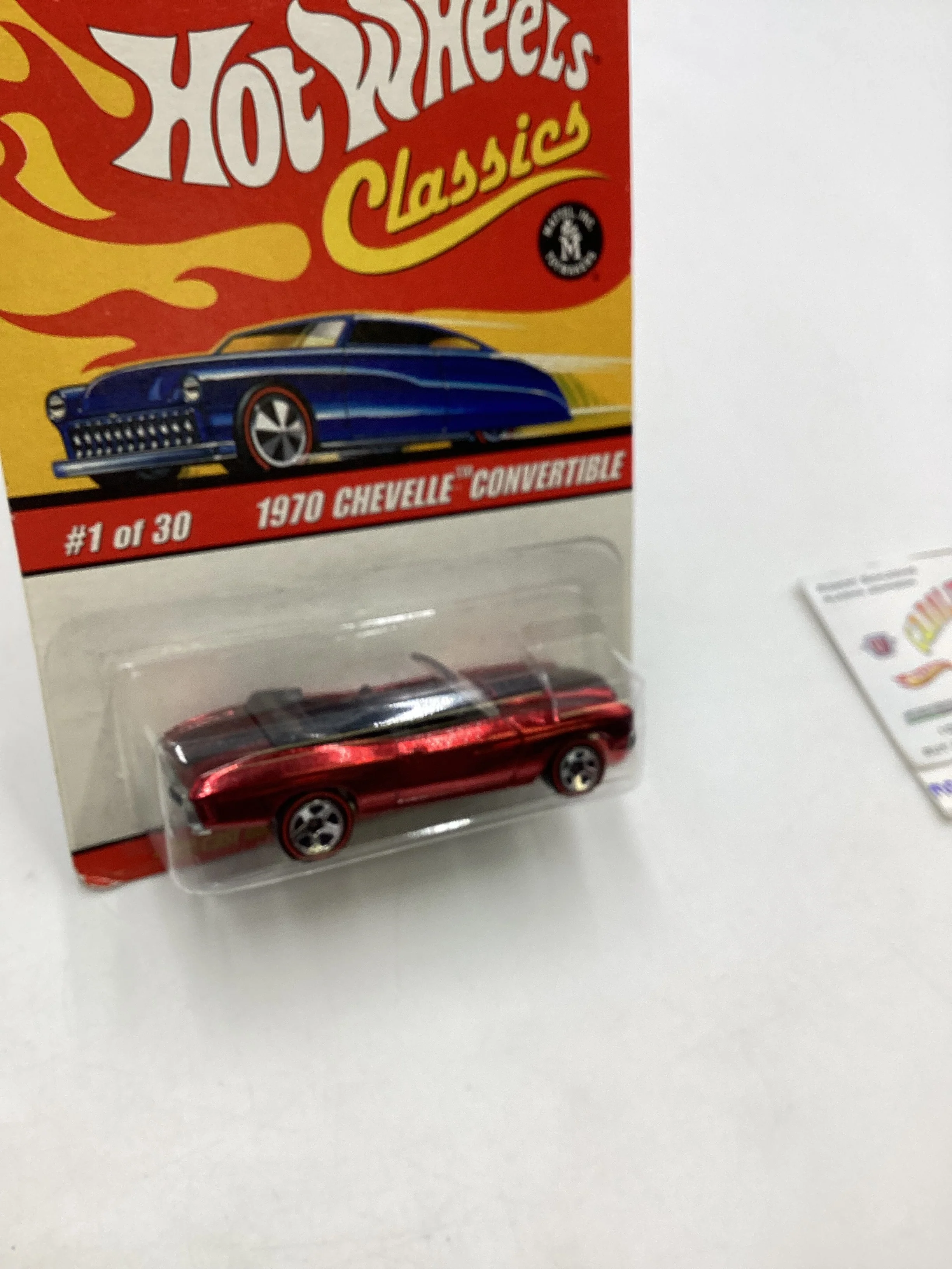 Hot Wheels Classics Series 2 #1 1970 Chevelle Convertible Red SR - Image 5