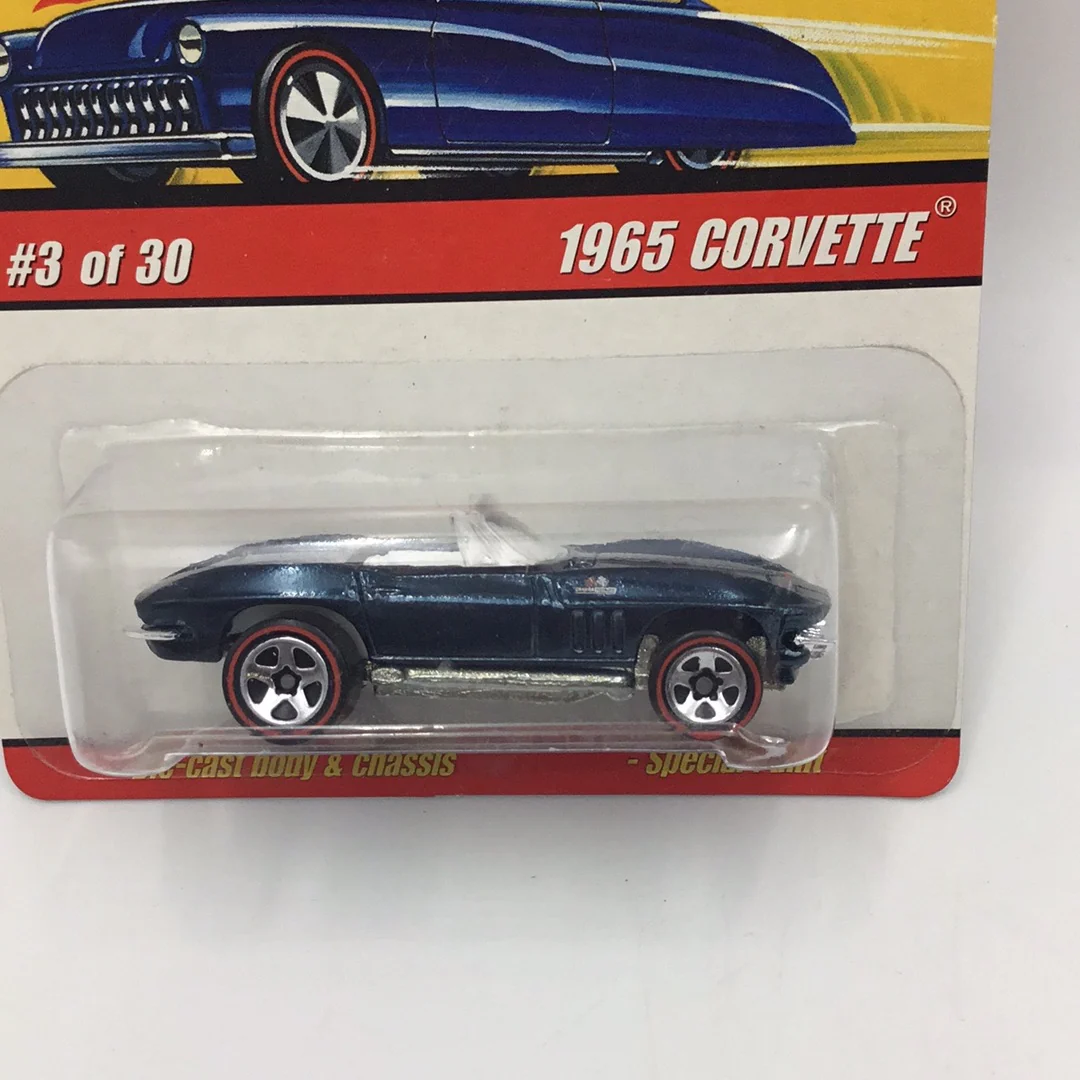 Hot wheels classics series 2 #3 1965 Corvette dark blue CC3 - Image 2