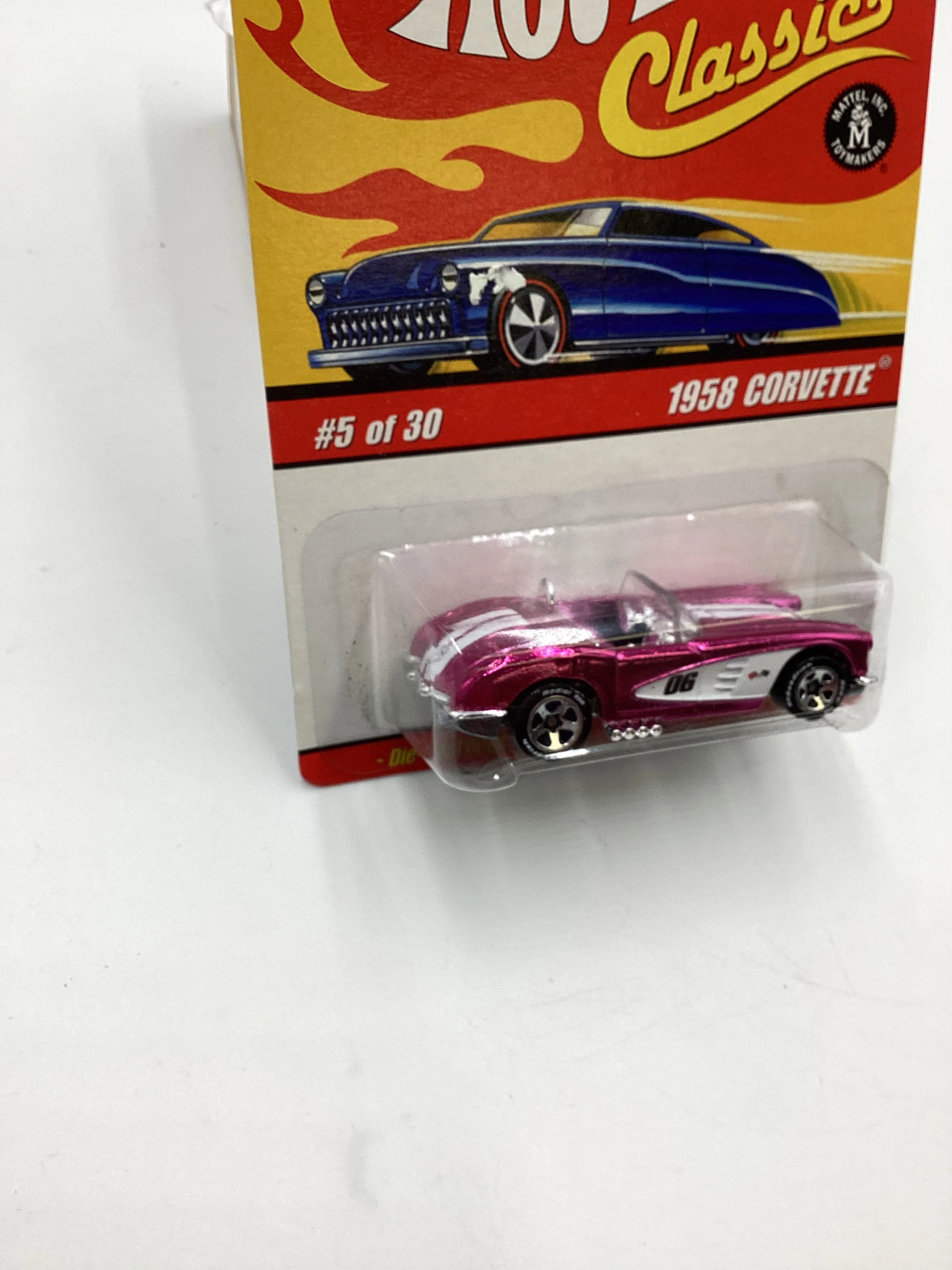 Hot Wheels Classics Series 2 #5 1958 Corvette Pink SR - Image 5