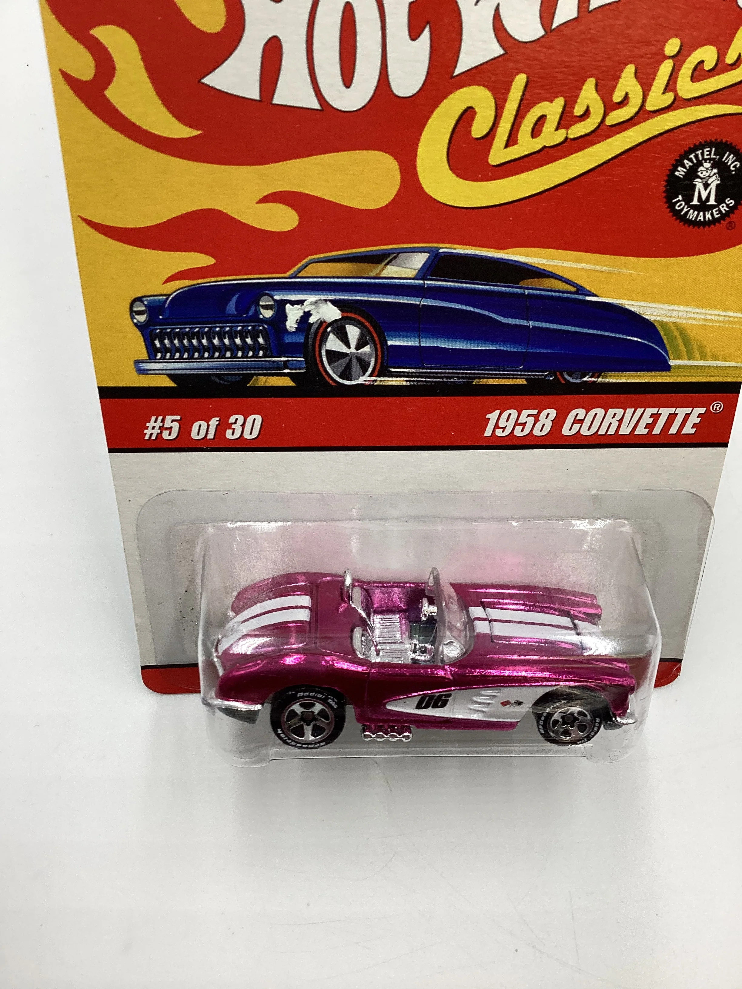 Hot Wheels Classics Series 2 #5 1958 Corvette Pink SR - Image 6