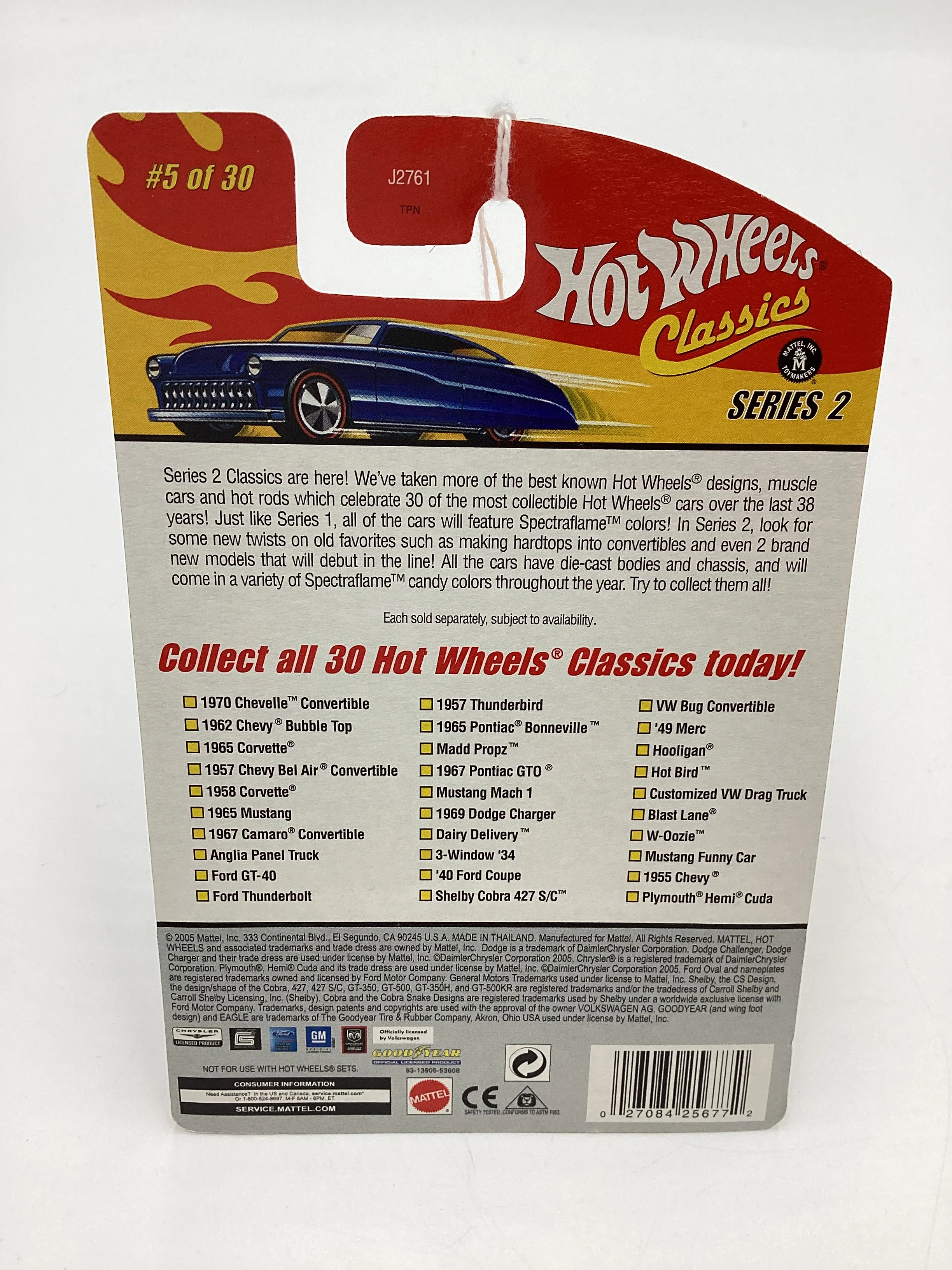 Hot Wheels Classics Series 2 #5 1958 Corvette Pink SR - Image 7