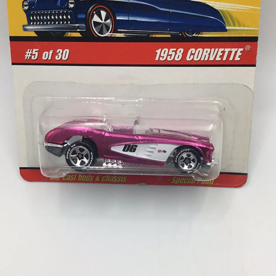 Hot wheels classics series 2 #5 1958 Corvette pink CC3 - Image 2