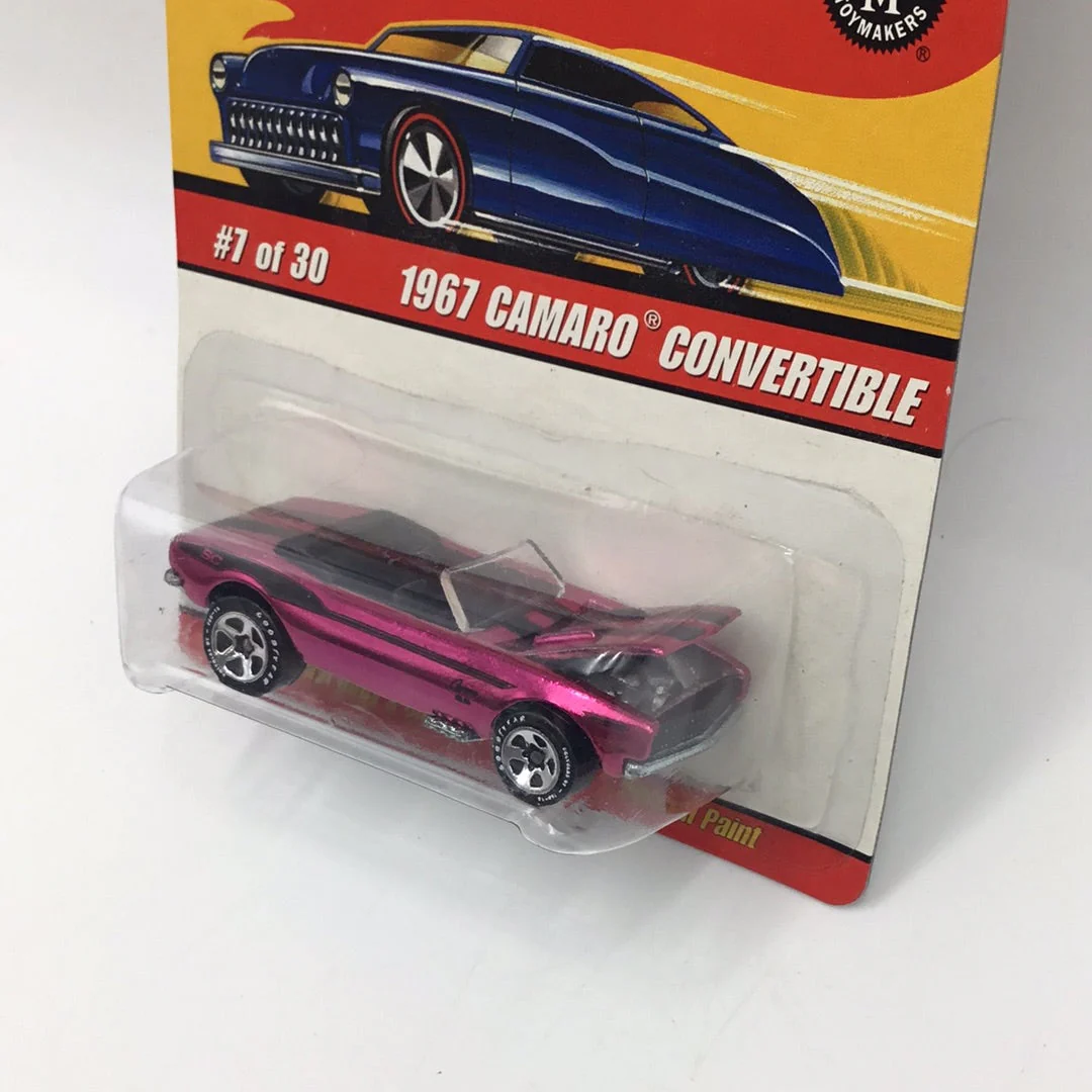 Hot wheels classics series 2 #7 1967 Camaro Convertible pink AA6 - Image 3