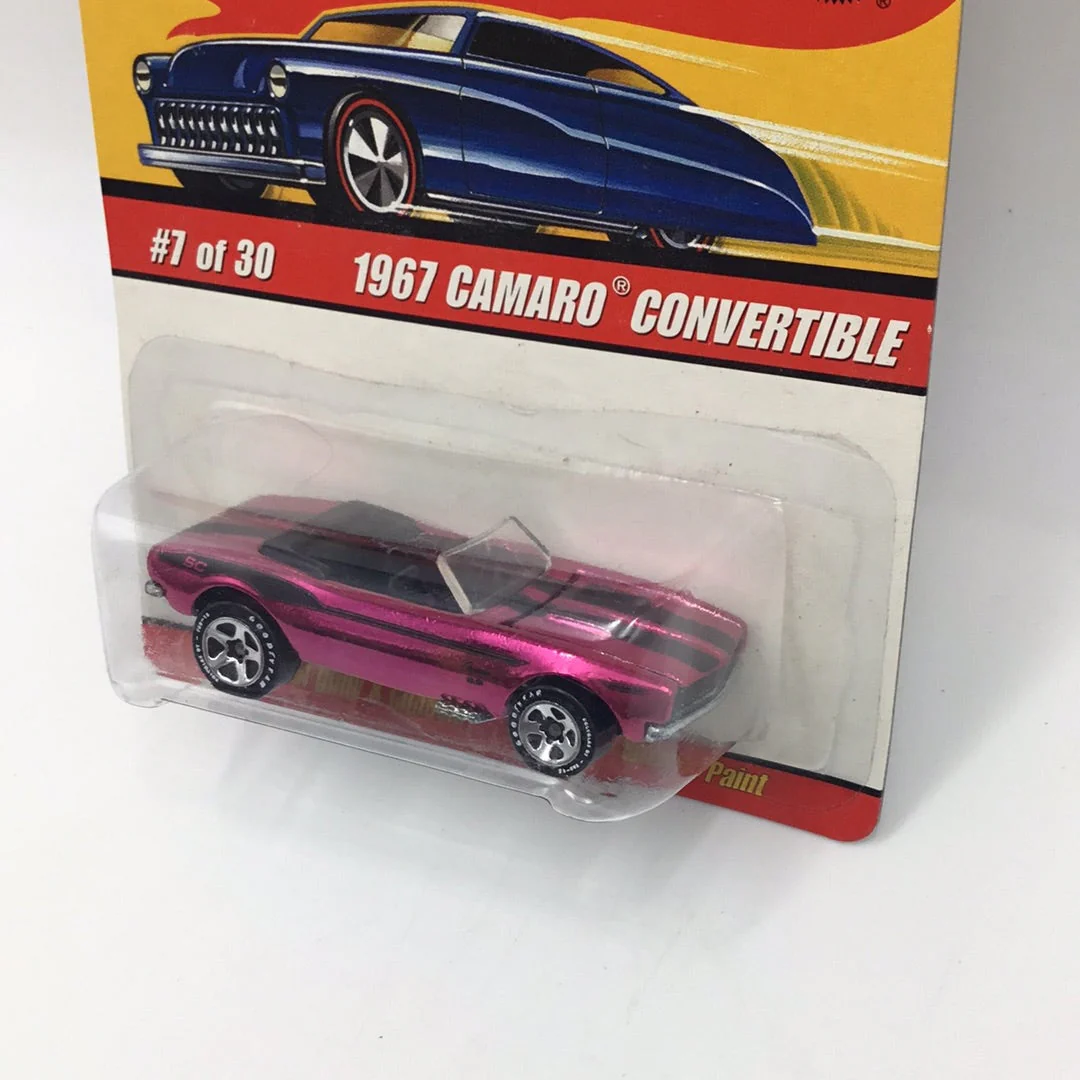 Hot wheels classics series 2 #7 1967 Camaro Convertible pink AA6 - Image 4