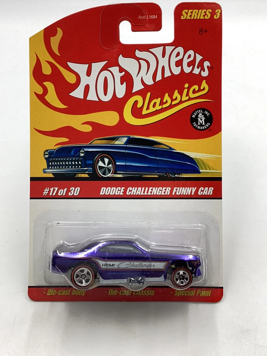 Hot Wheels Classics Series 3 #17 Dodge Challenger Funny Car 157B - Image 2