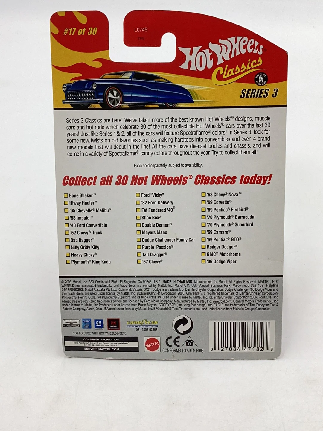 Hot Wheels Classics Series 3 #17 Dodge Challenger Funny Car 157B - Image 7